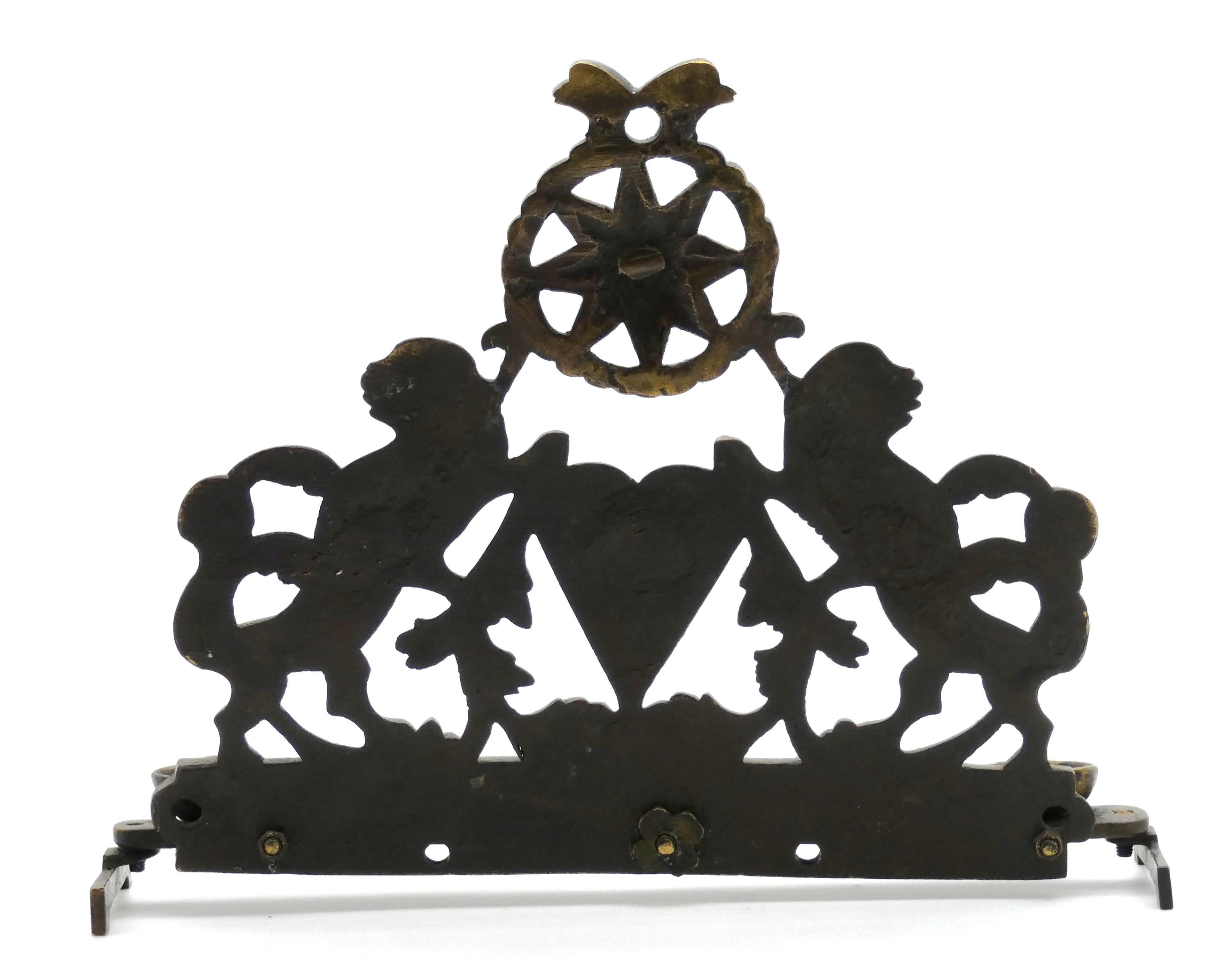 A Brass Hanukkah Lamp, Prague late 18th century For Sale 2