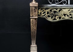 Impressive Brass & Steel Neo-Classical Firegrate