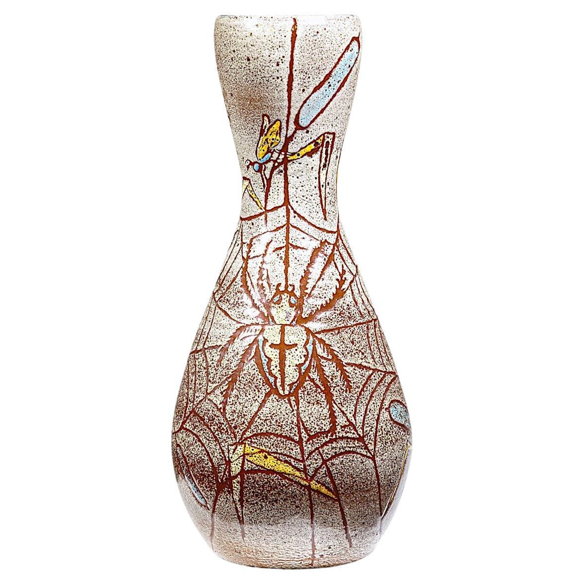 An Impressive Ceramic Vase by Les Potiers D
 Accolay France 1960
s en venta