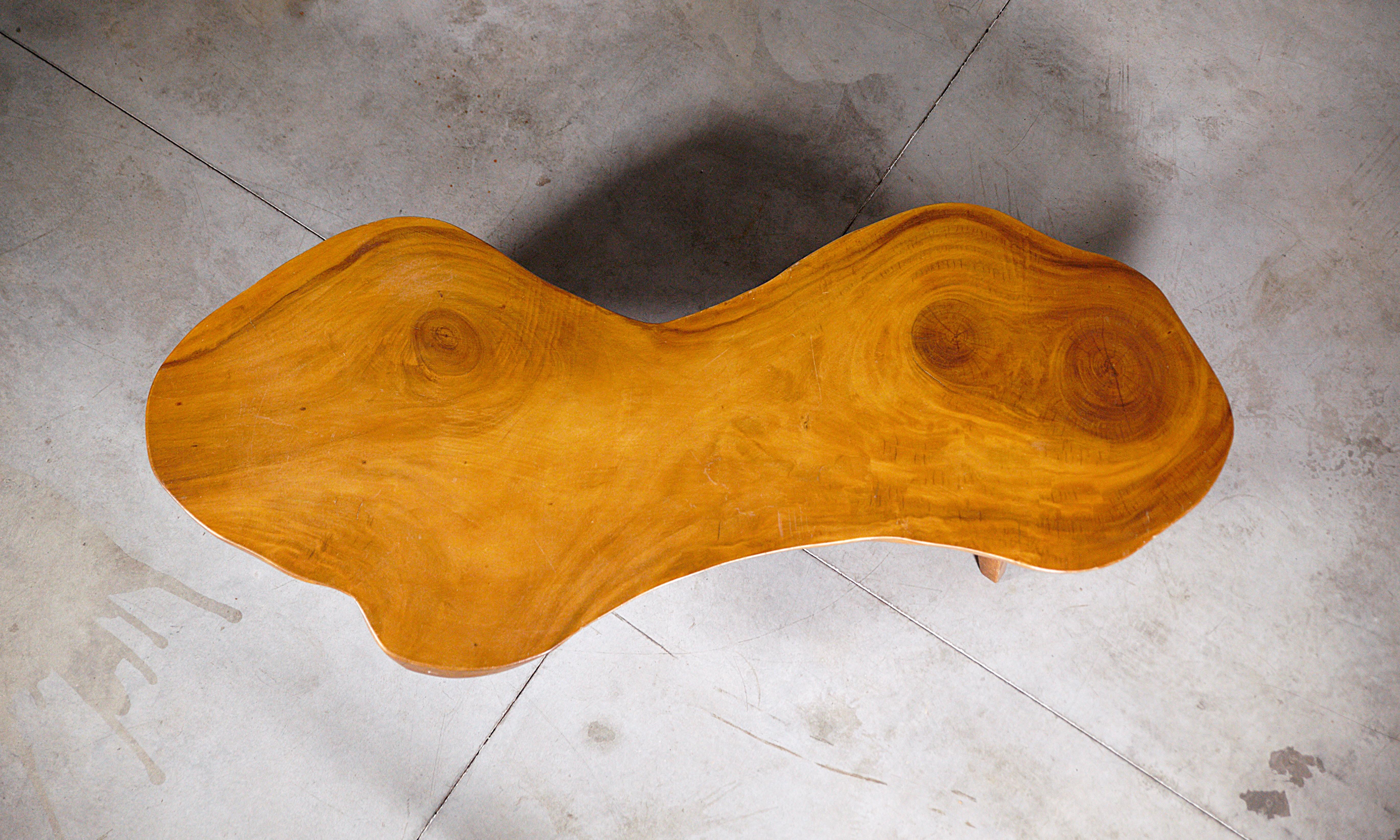 Impressionnante table basse de forme organique Brésil 1950 en vente 3