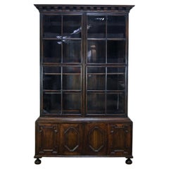 An Early 20th Century Glazed Oak Bookcase - In The Manner Of Samuel Pepys c.1910
