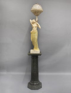 An Impressive Early 20th Century Italian Figural Sculpture Lamp by L. Gremigni