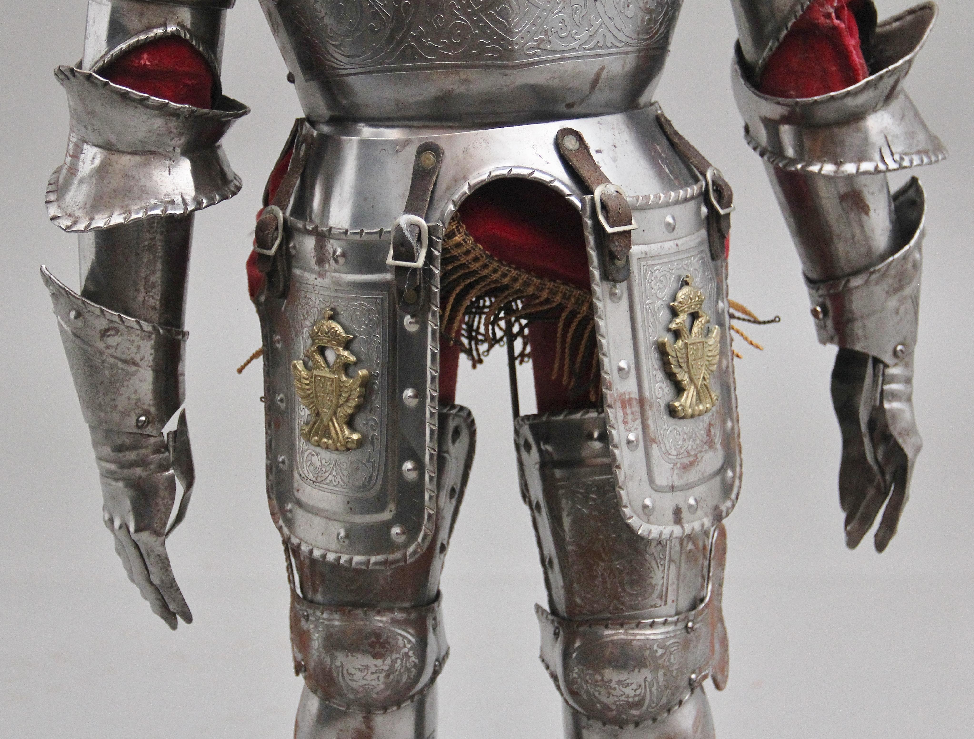 Impressive Early 20th Miniature Suit of Armour For Sale 5