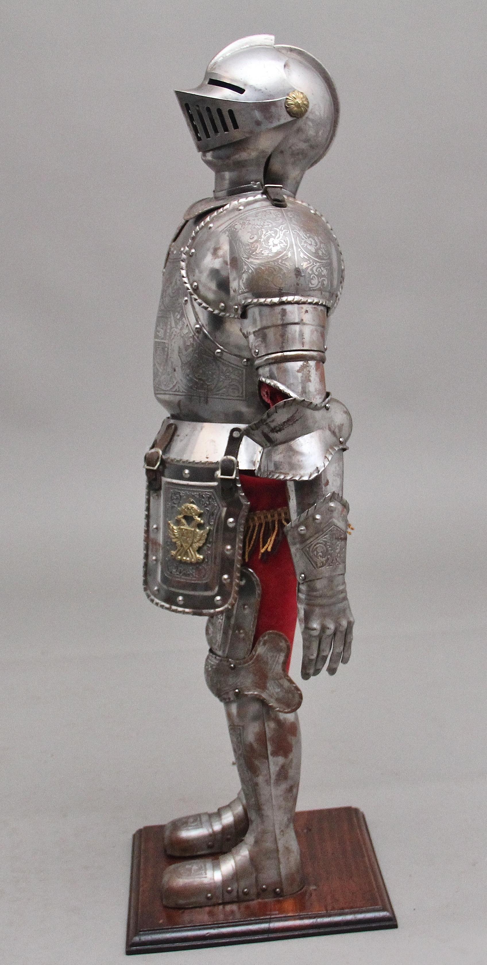 German Impressive Early 20th Miniature Suit of Armour For Sale