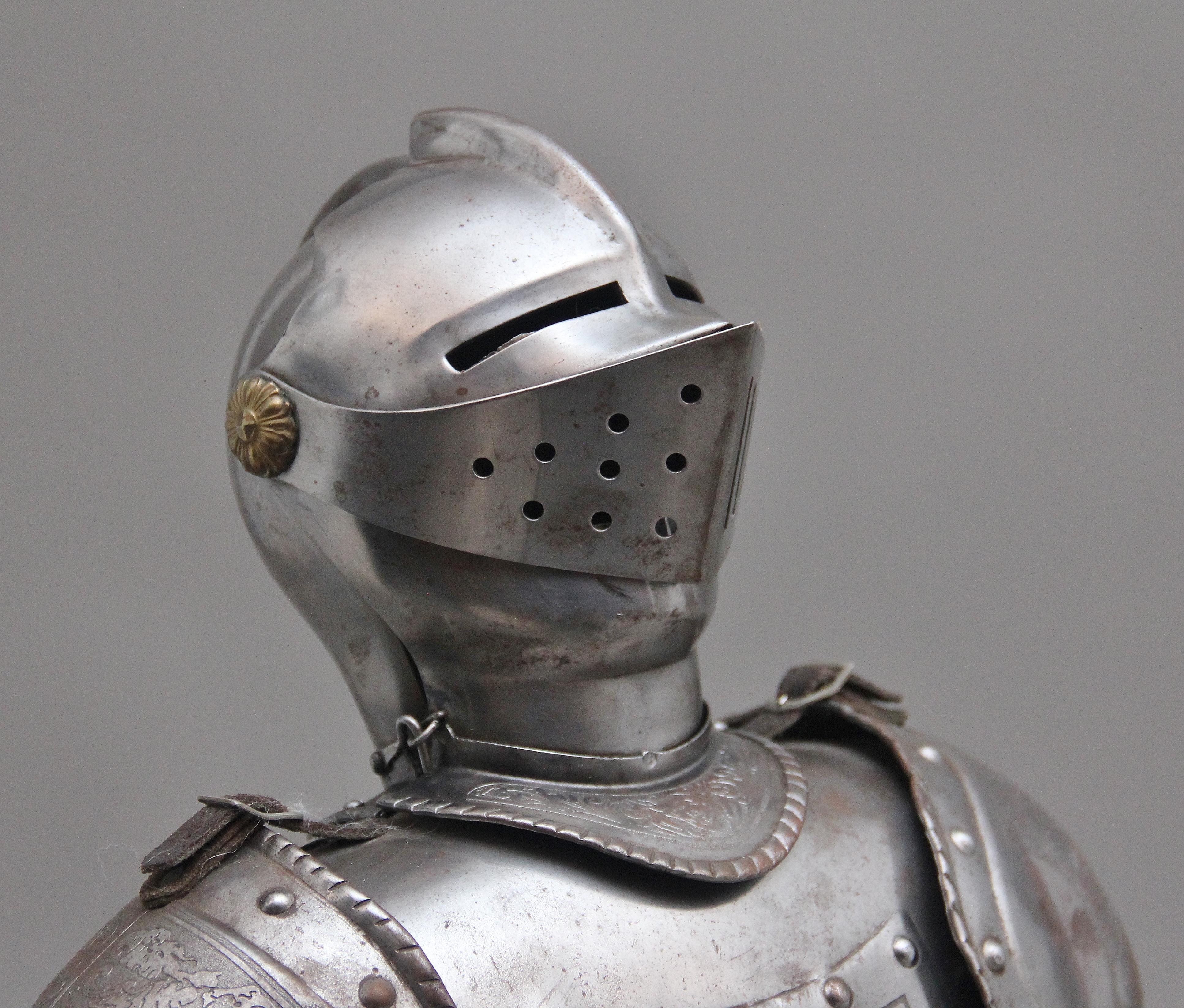Impressive Early 20th Miniature Suit of Armour For Sale 3