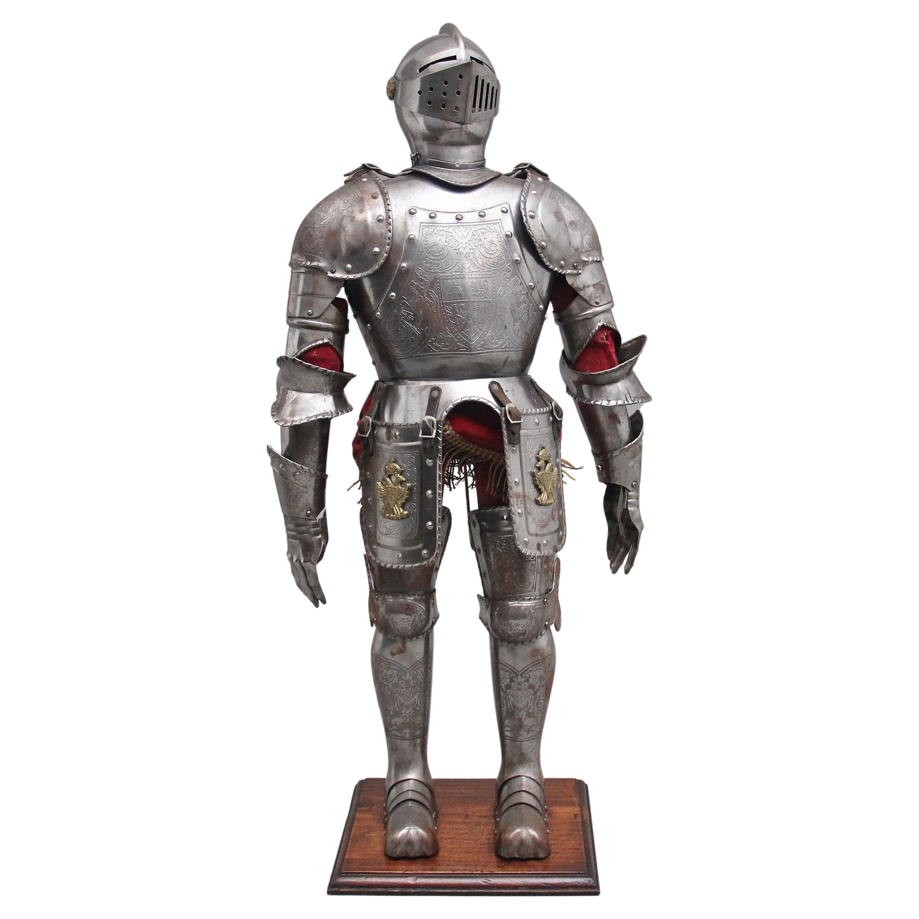 Impressive Early 20th Miniature Suit of Armour For Sale