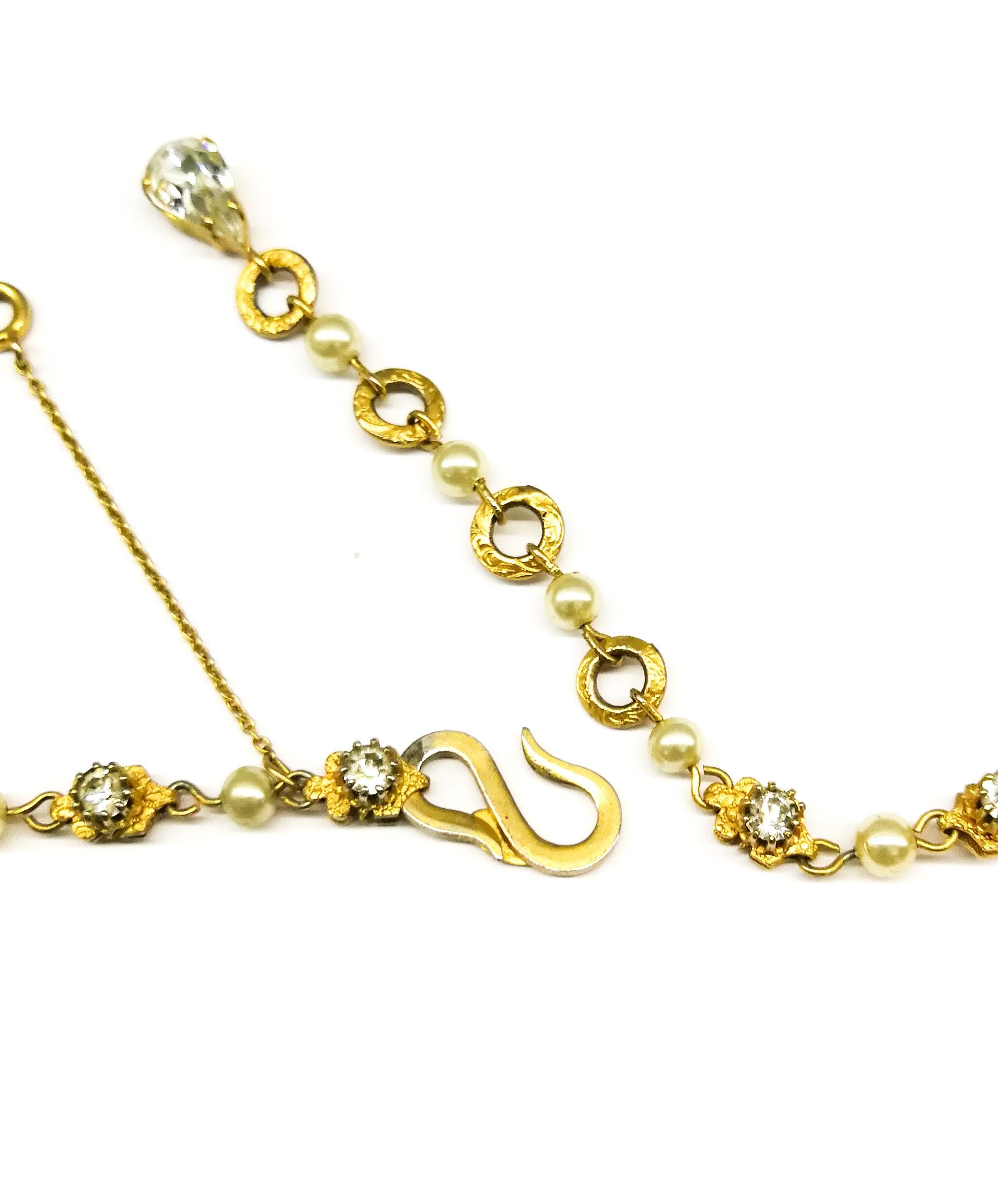 An impressive 'festoon' necklace and matching earrings, Christian Dior, c. 1954. 5