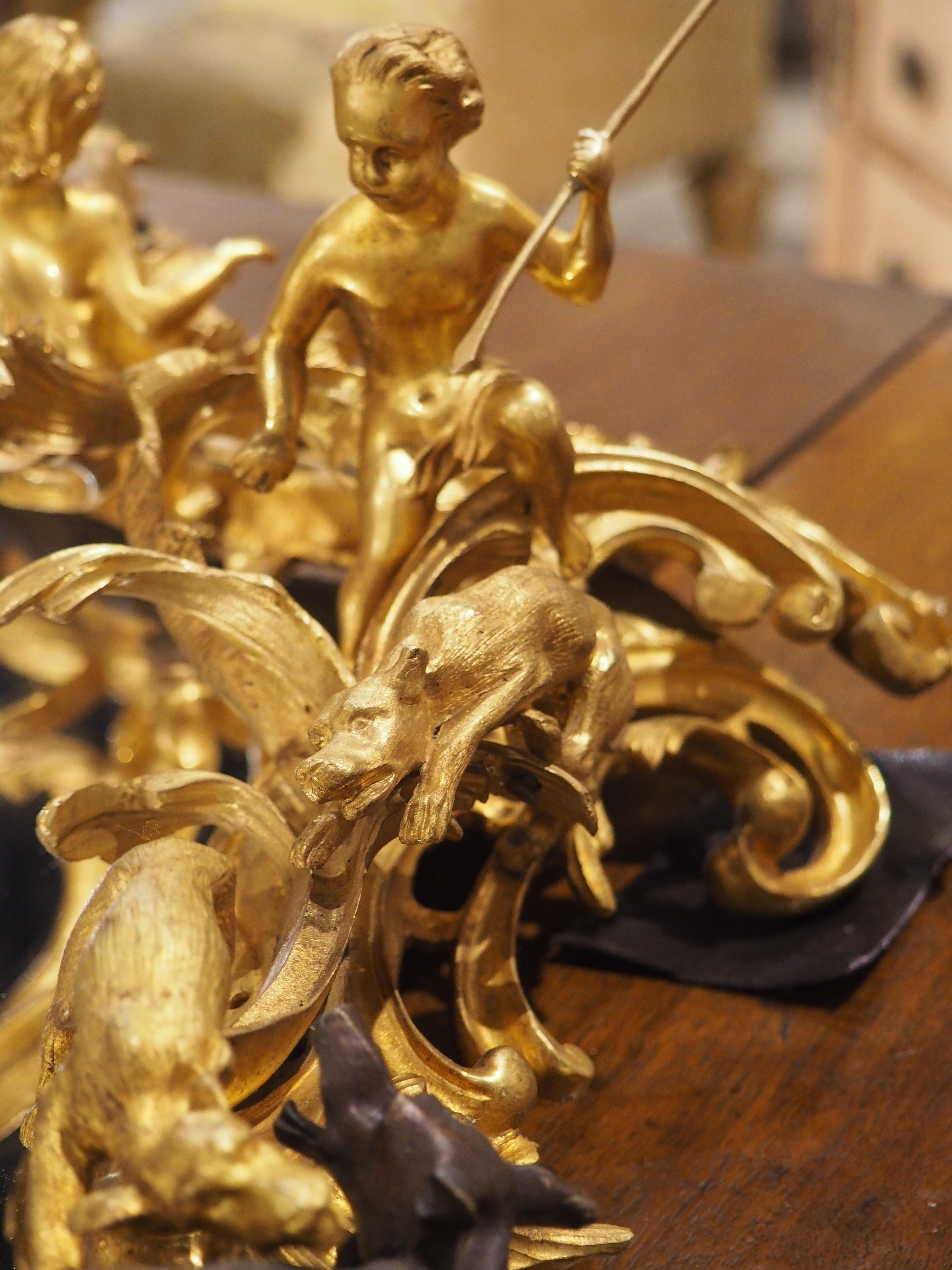 Metal An Impressive French Napoleon III Style Gilt Bronze Surtout de Table, Circa 1900