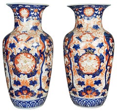 An Impressive large pair of 19th Century Japanese Imari vases, 76cm high