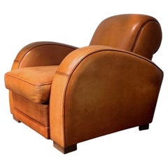 An Impressive Leather Club Chair, by Erton Deauville, France 1950’s