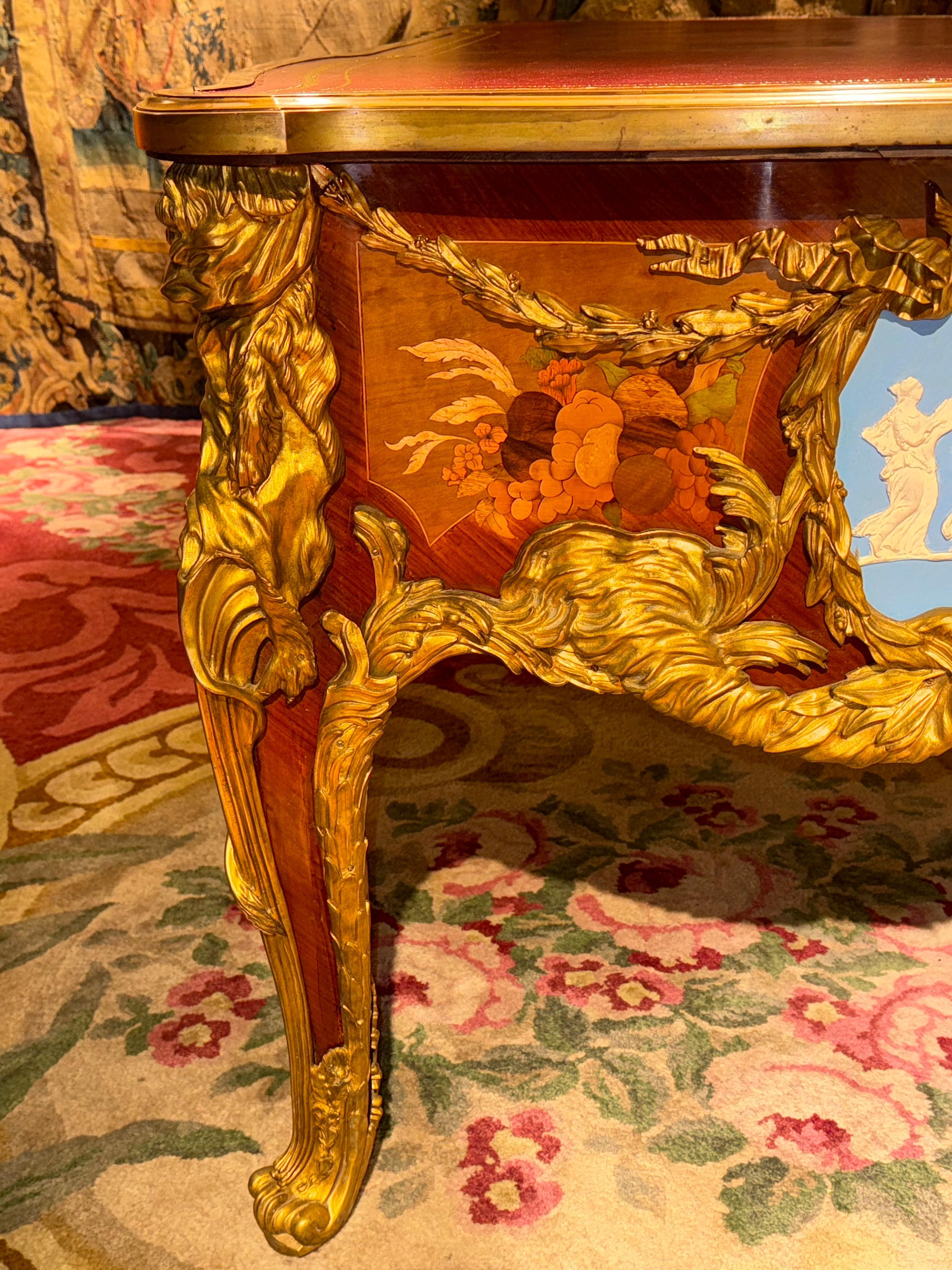 Impressive Louis XV Style Bureau Plat/Writing Desk, after Riesener & J.Oeben For Sale 6