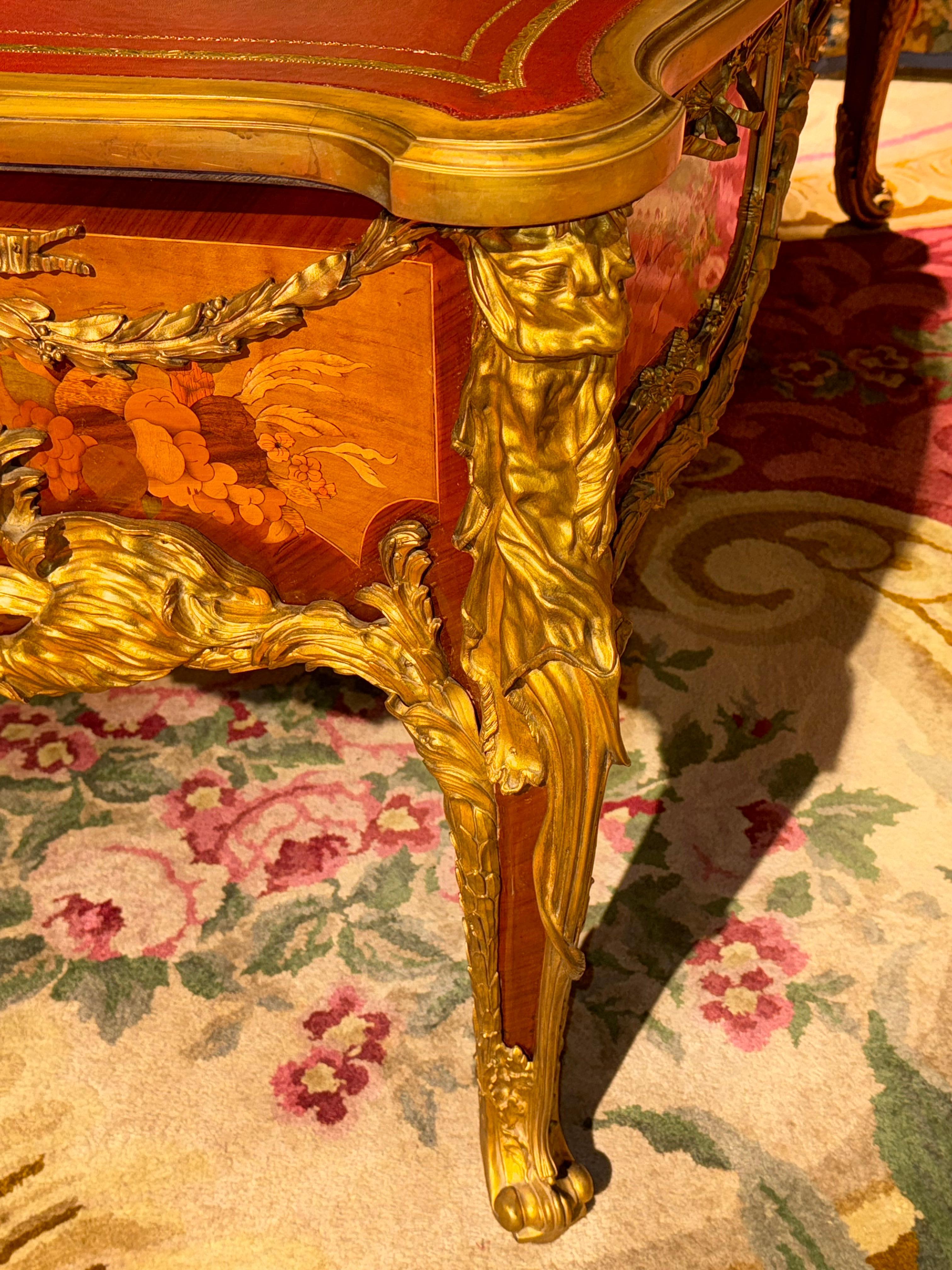Impressive Louis XV Style Bureau Plat/Writing Desk, after Riesener & J.Oeben For Sale 7