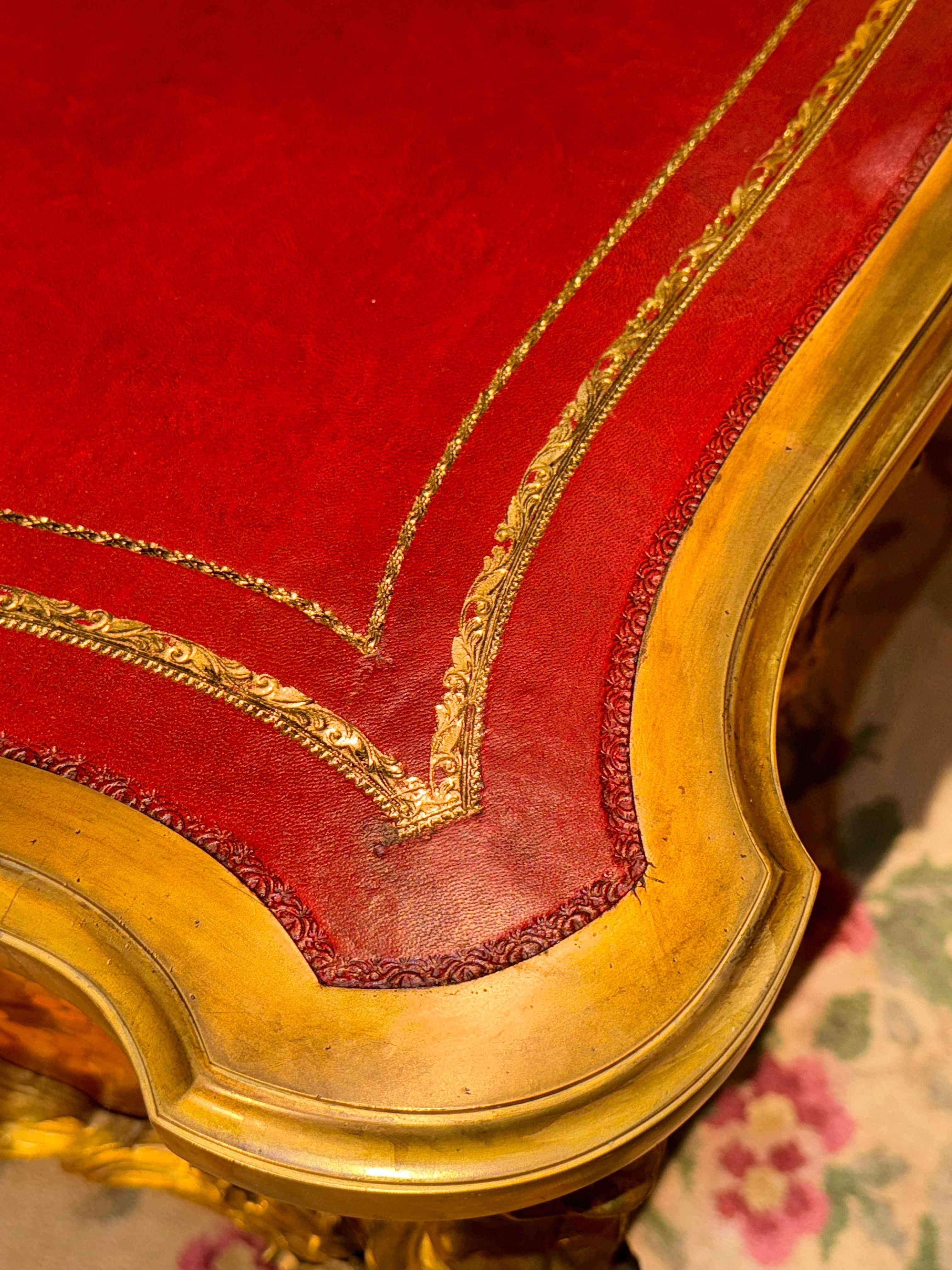 Impressive Louis XV Style Bureau Plat/Writing Desk, after Riesener & J.Oeben For Sale 11