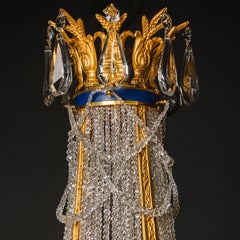 Louis XVI Style Gilt-Bronze and Glass Eight-Light Chandelier, 1890