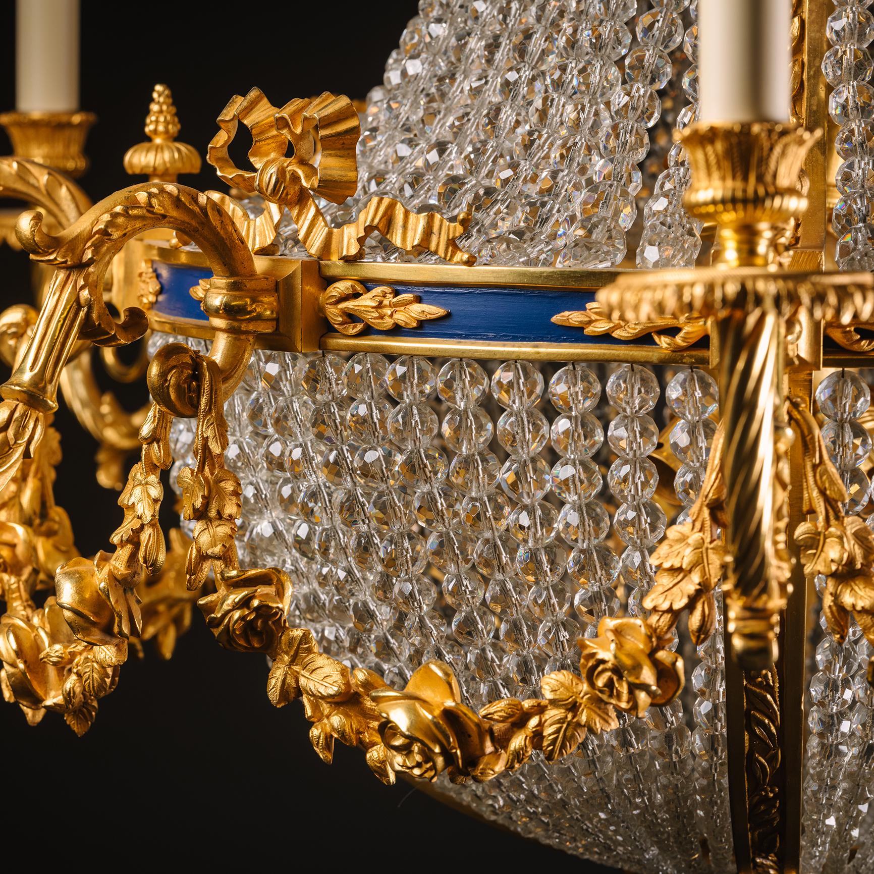 19th Century Impressive Louis XVI Style Eight-Light Chandelier For Sale