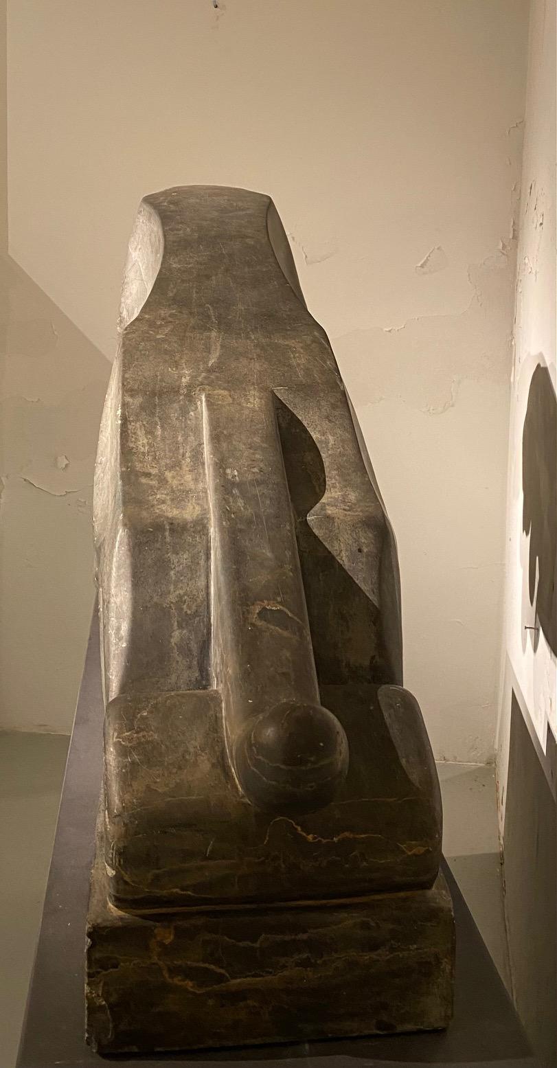 Stone An impressive mid 20thC. life size Art Deco stone Jaguar. For Sale
