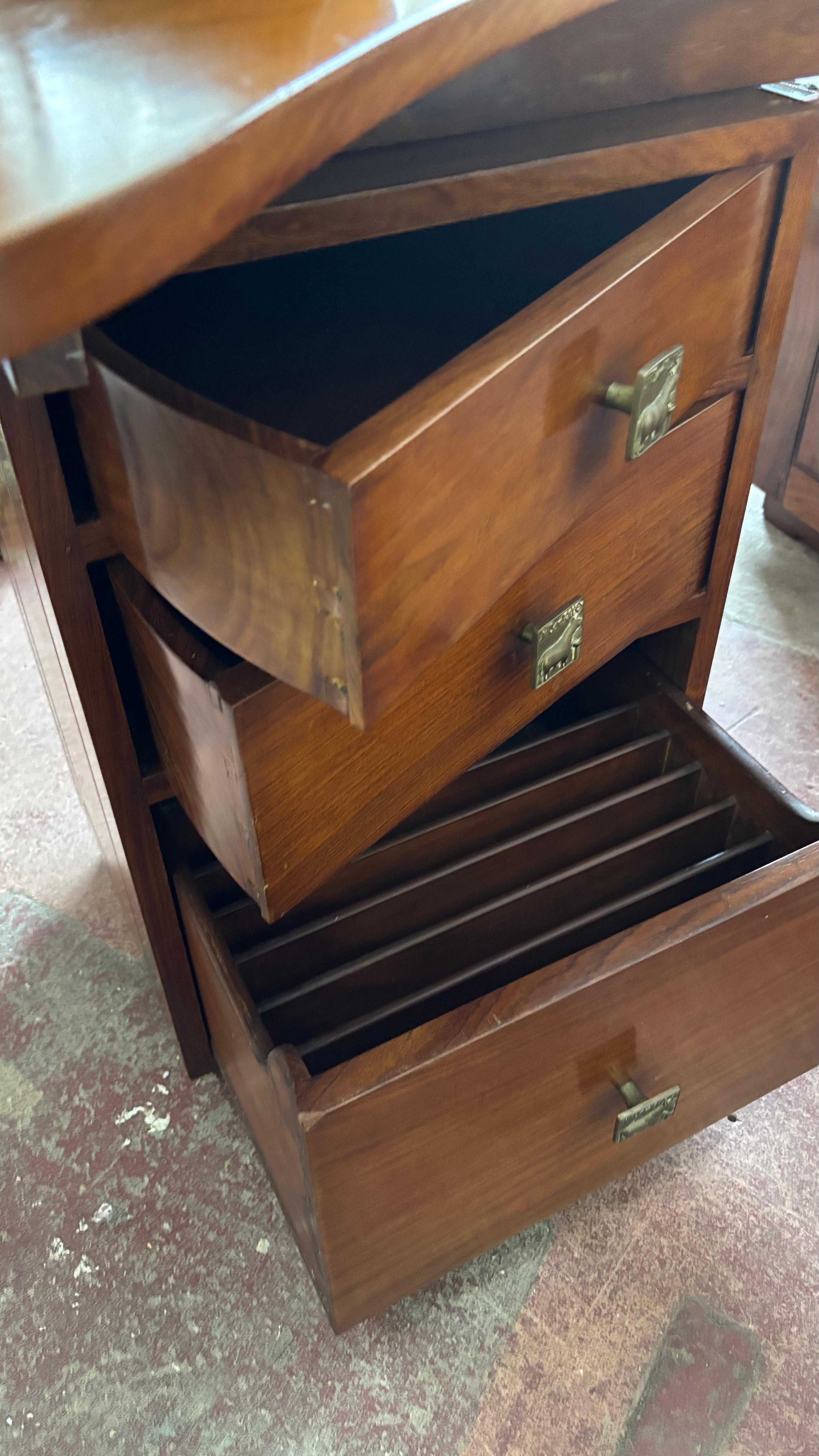 An Impressive Mid-Century Modern Semi circular Desk,  1970s For Sale 4
