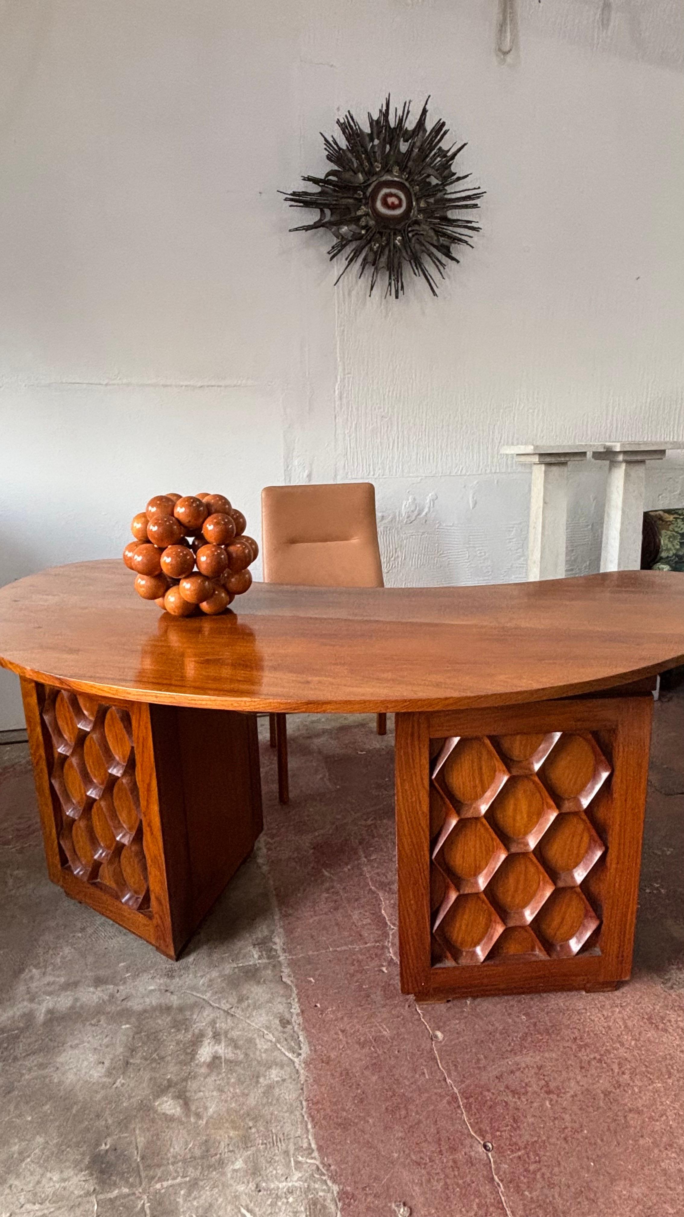 20th Century An Impressive Mid-Century Modern Semi circular Desk,  1970s For Sale