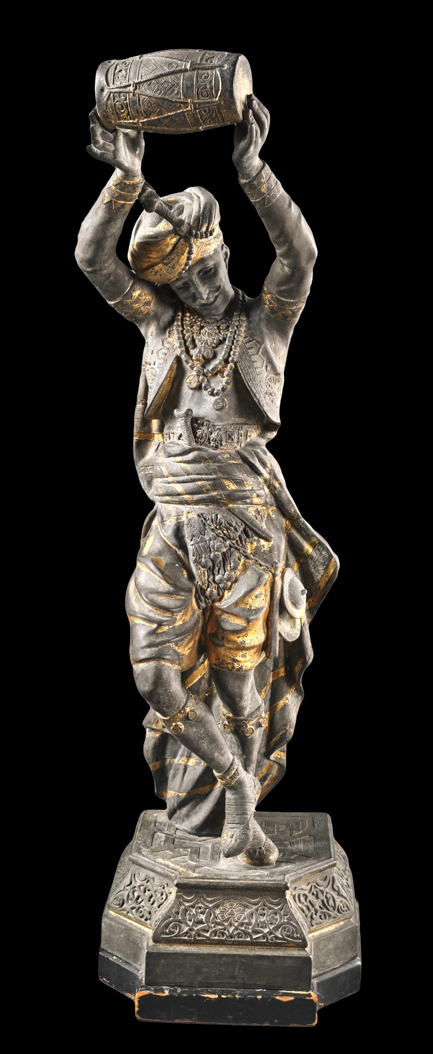 An Impressive Pair of 19th Century Orientalist Spelter Figures, After A. Waagen  For Sale 6