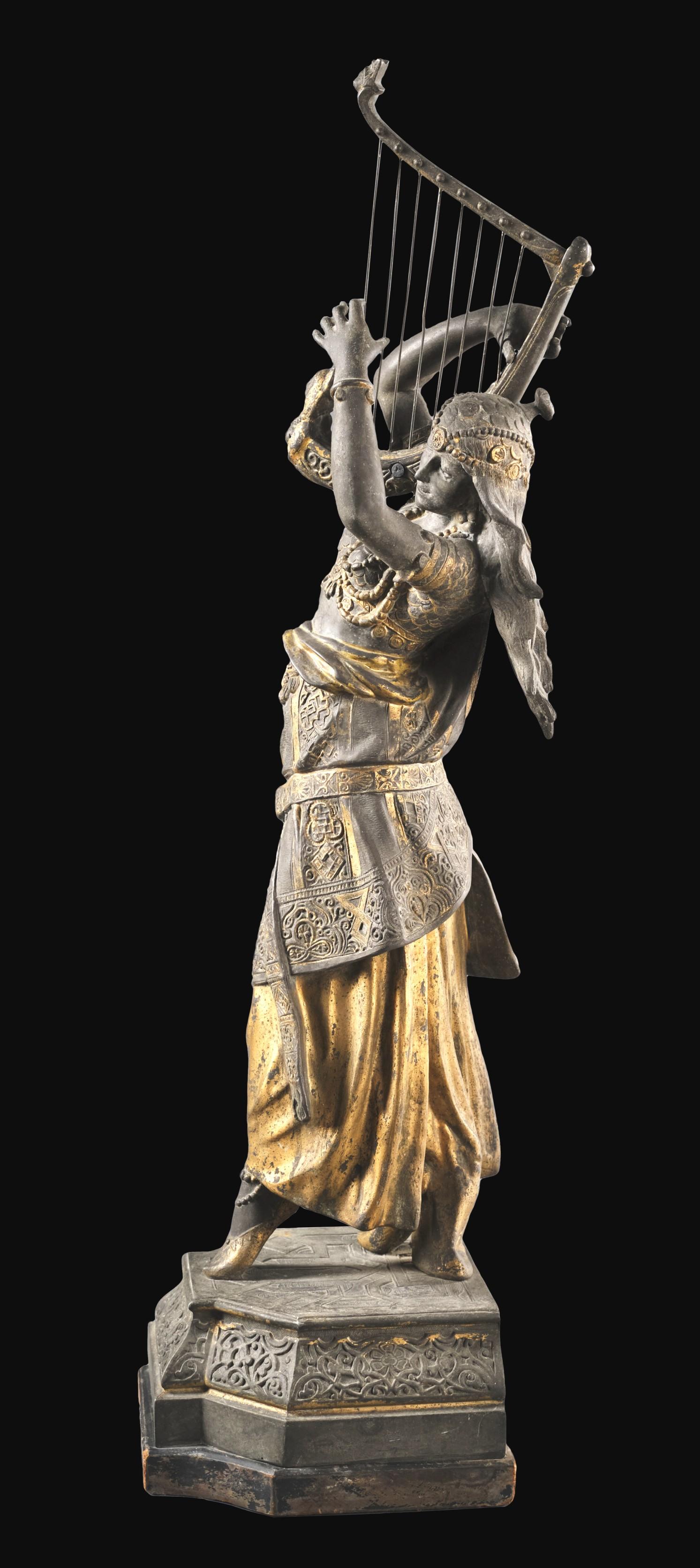 French An Impressive Pair of 19th Century Orientalist Spelter Figures, After A. Waagen  For Sale