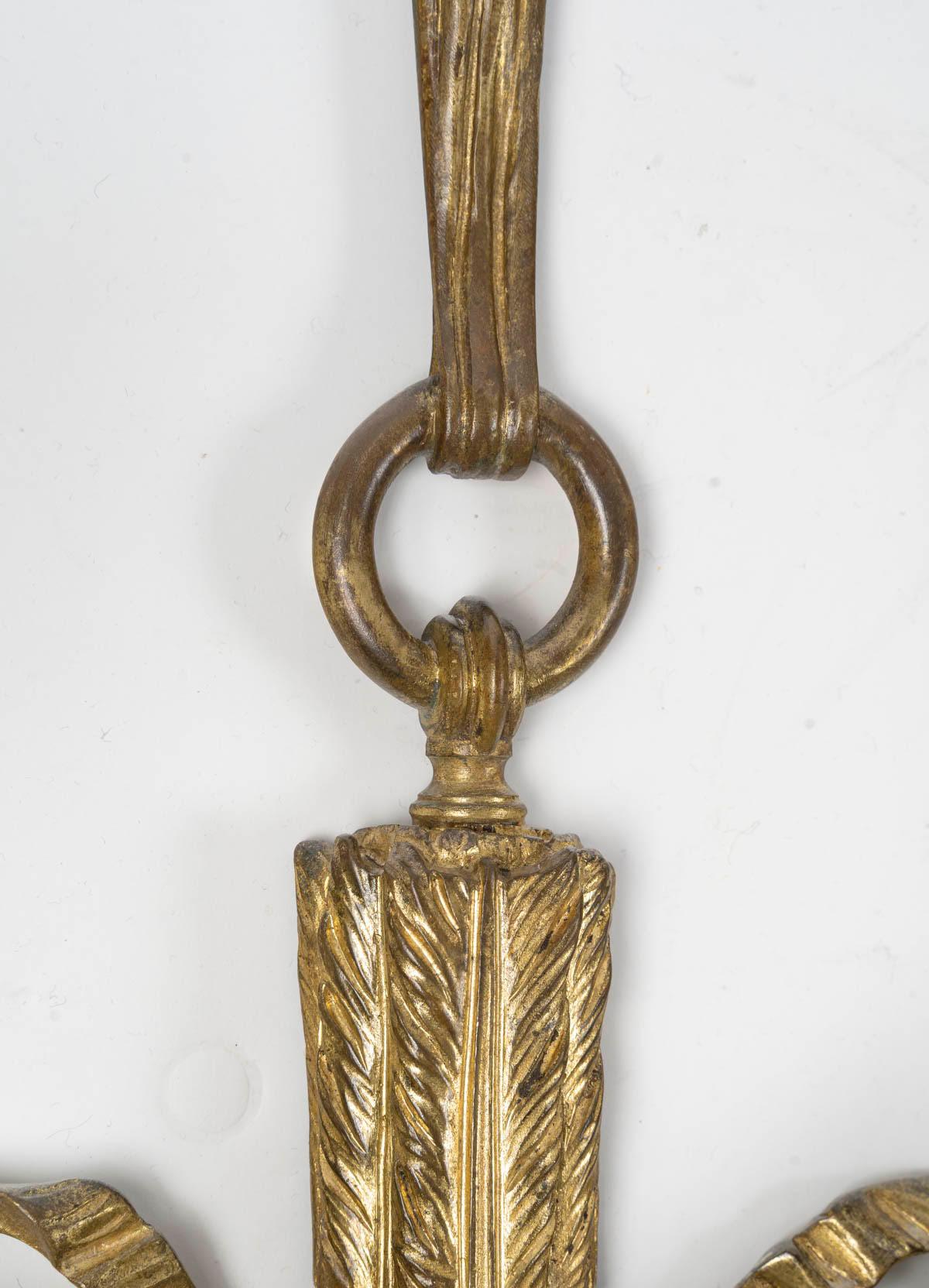 Impressionante coppia di appliques in ormù in stile Luigi XVI, XIX secolo. in vendita 1