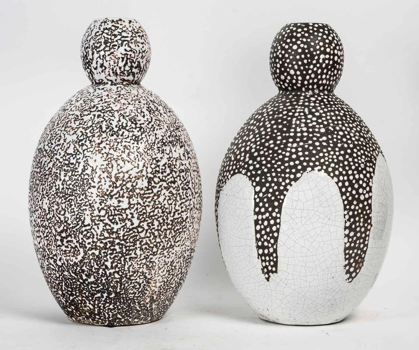 Art Deco An Impressive Pair of Primavera Ceramic Vases circa 1925