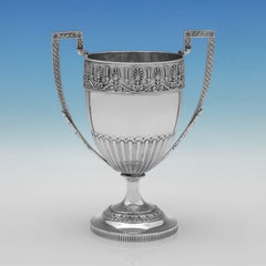 An impressive pair of Victorian sterling silver cups by Daniel & Charles Houle