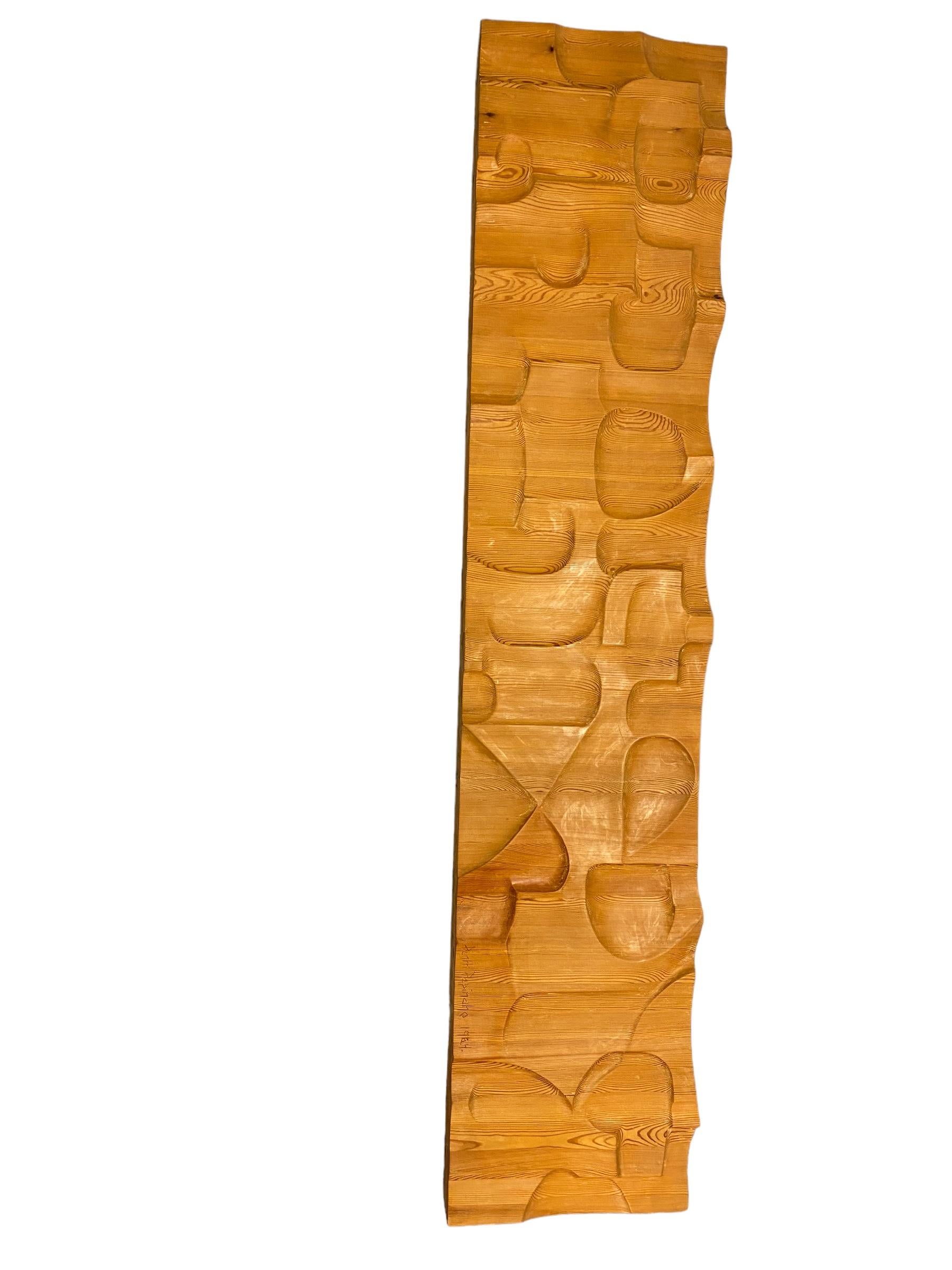 Mid-20th Century An Impressive Pentti Papinaho Wooden Sculpture, 1964 For Sale