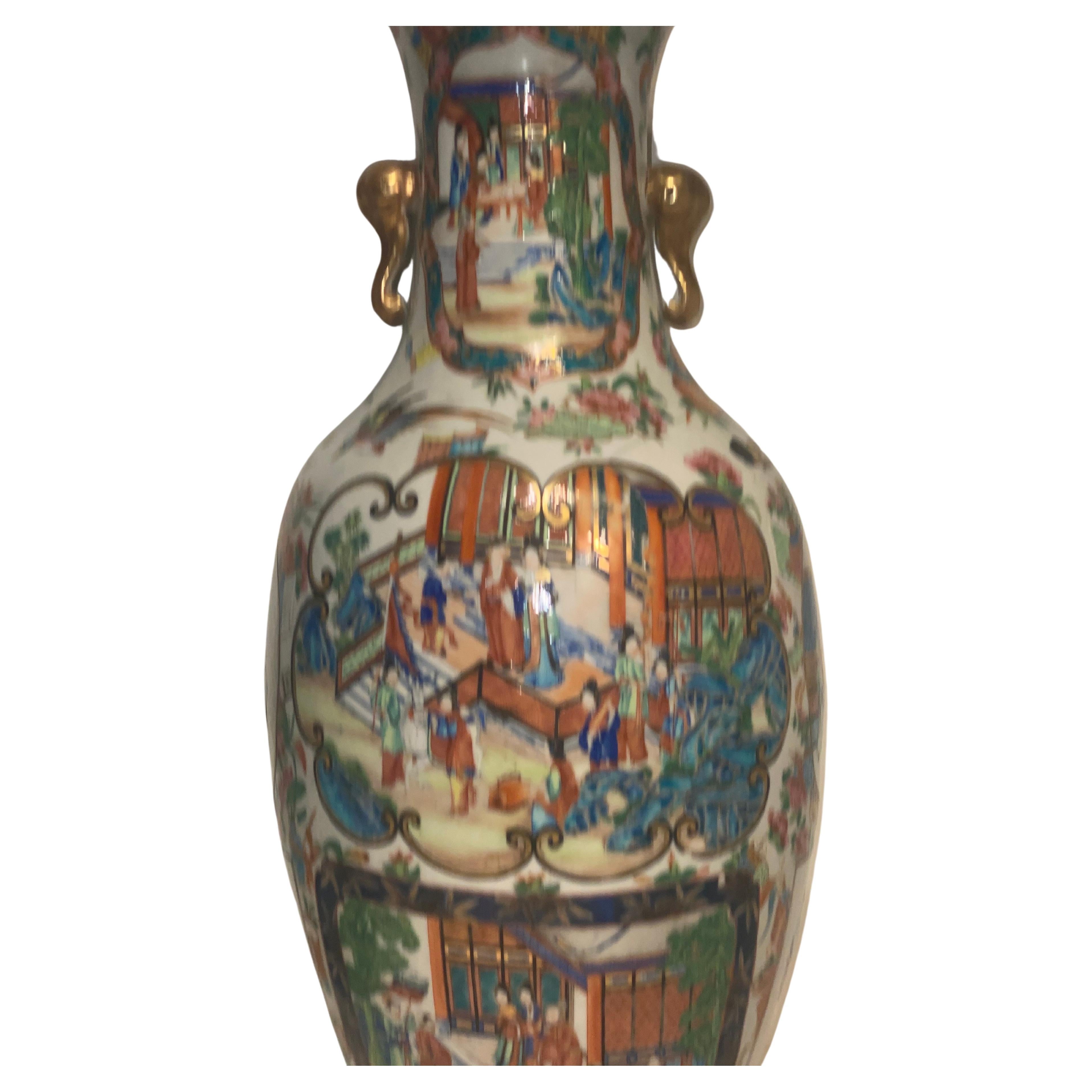 An Impressive Quality Pair Cantonese Famille Rose Medallion Vases 19th Century For Sale 3