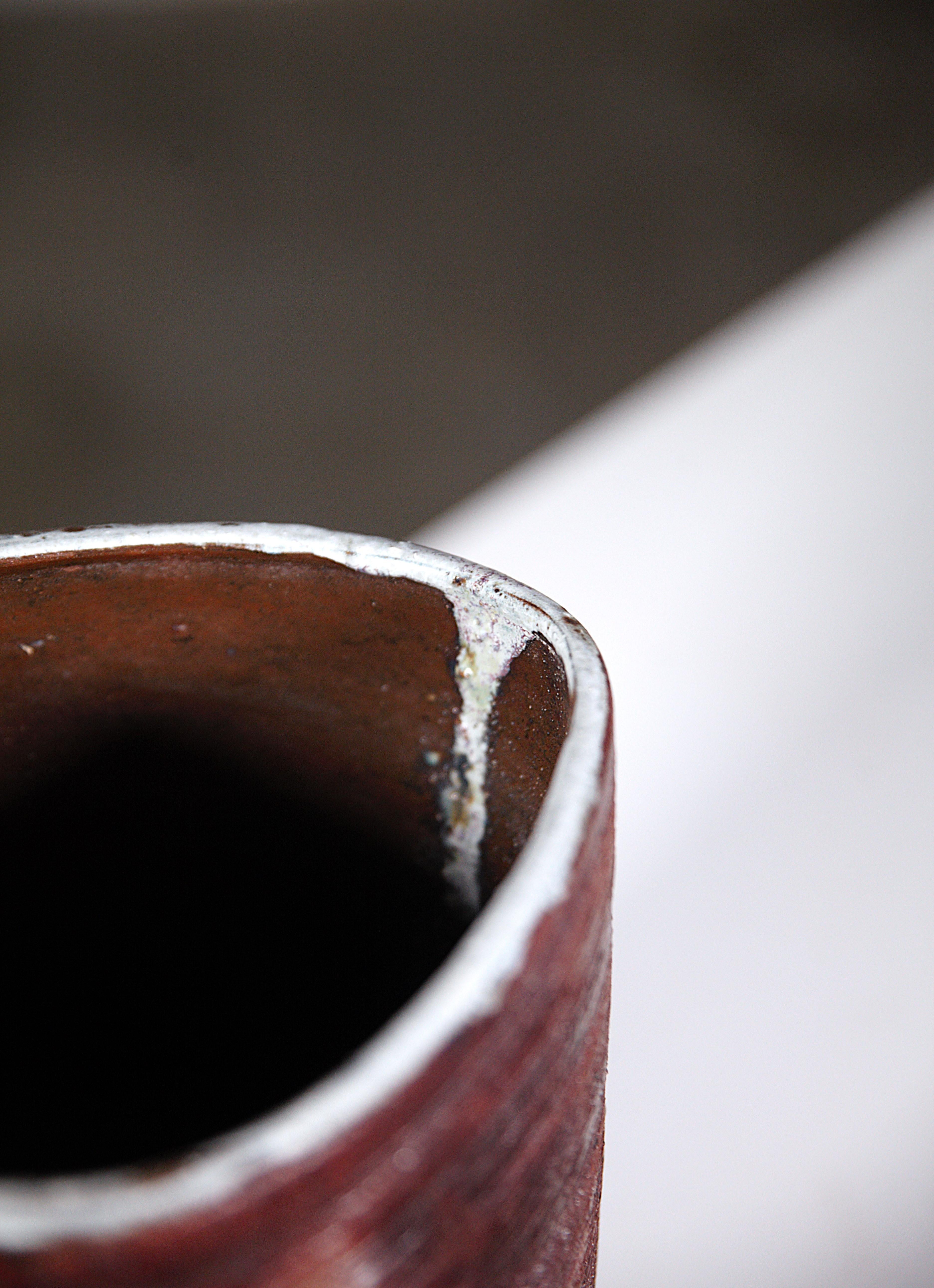 An Impressive Rustic Stoneware Pitcher by Cécile Dein Brittany Fance 1960's For Sale 9