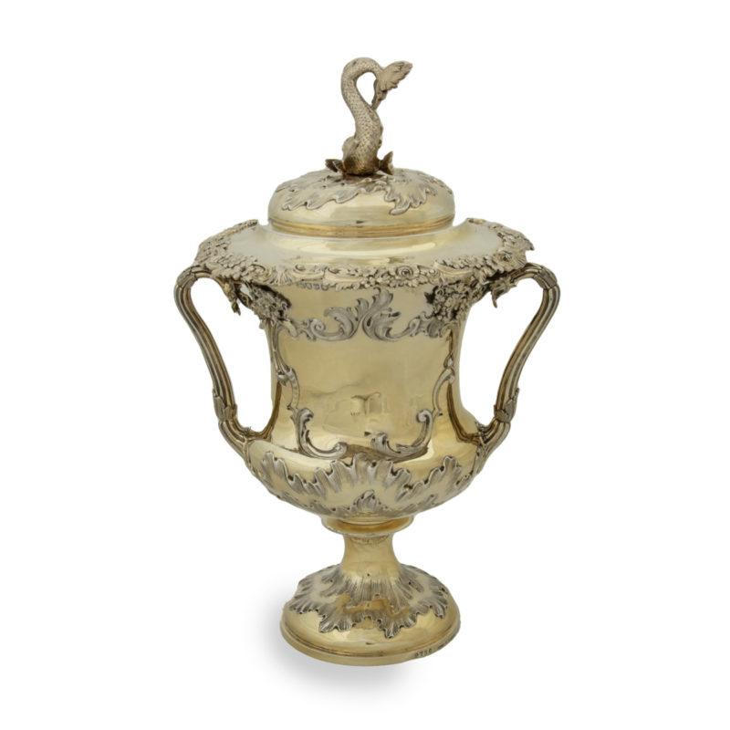 Silver An impressive silver gilt Lyme Regis & Charmouth Regatta Cup for 1846 presented  For Sale