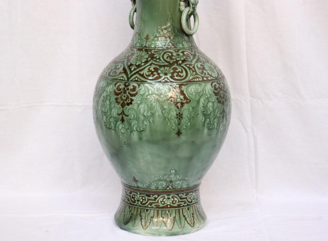 Impressive Théodore Deck Oriental Design Enameled Faience Vase, circa 1875 6