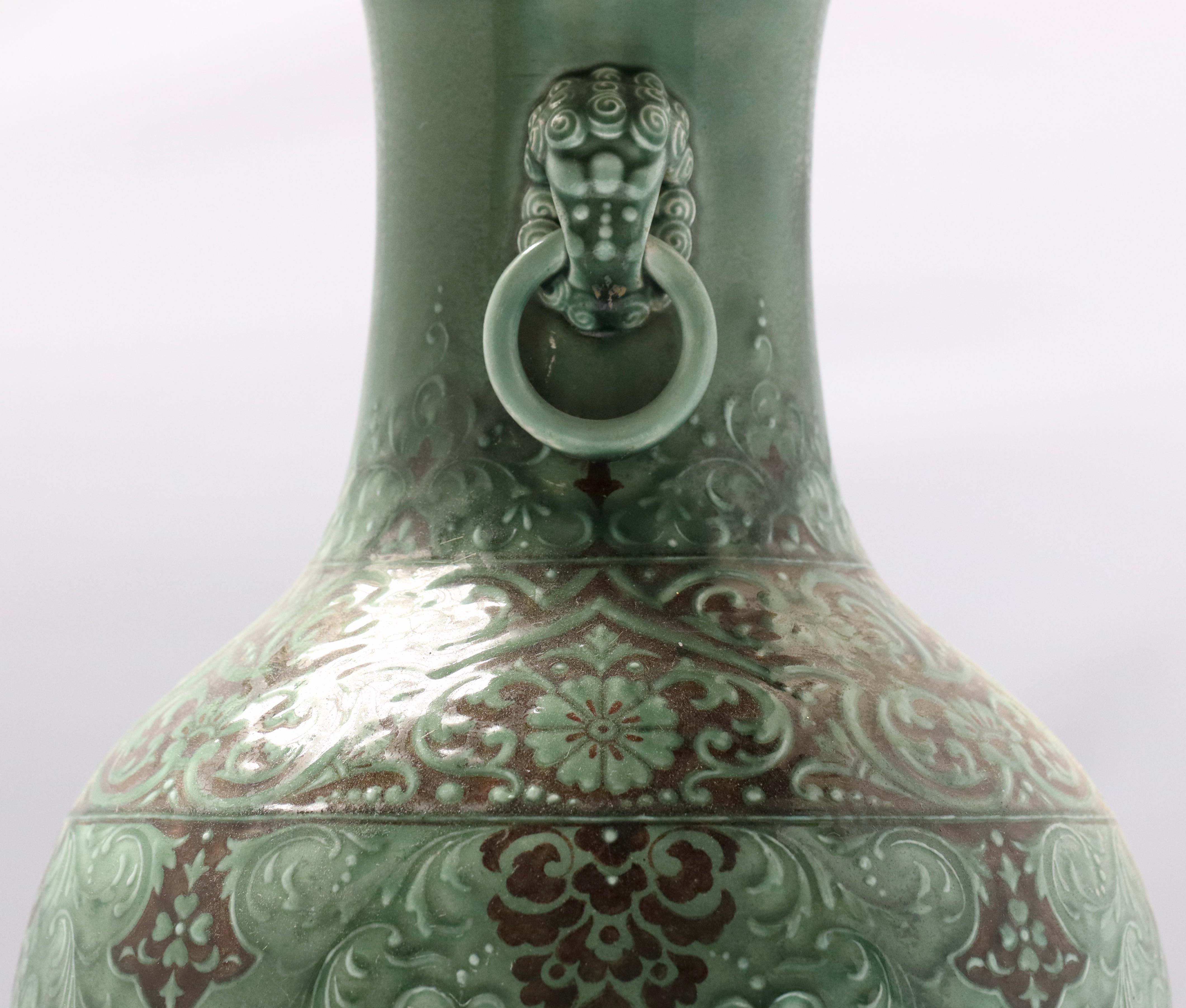 Late 19th Century Impressive Théodore Deck Oriental Design Enameled Faience Vase, circa 1875