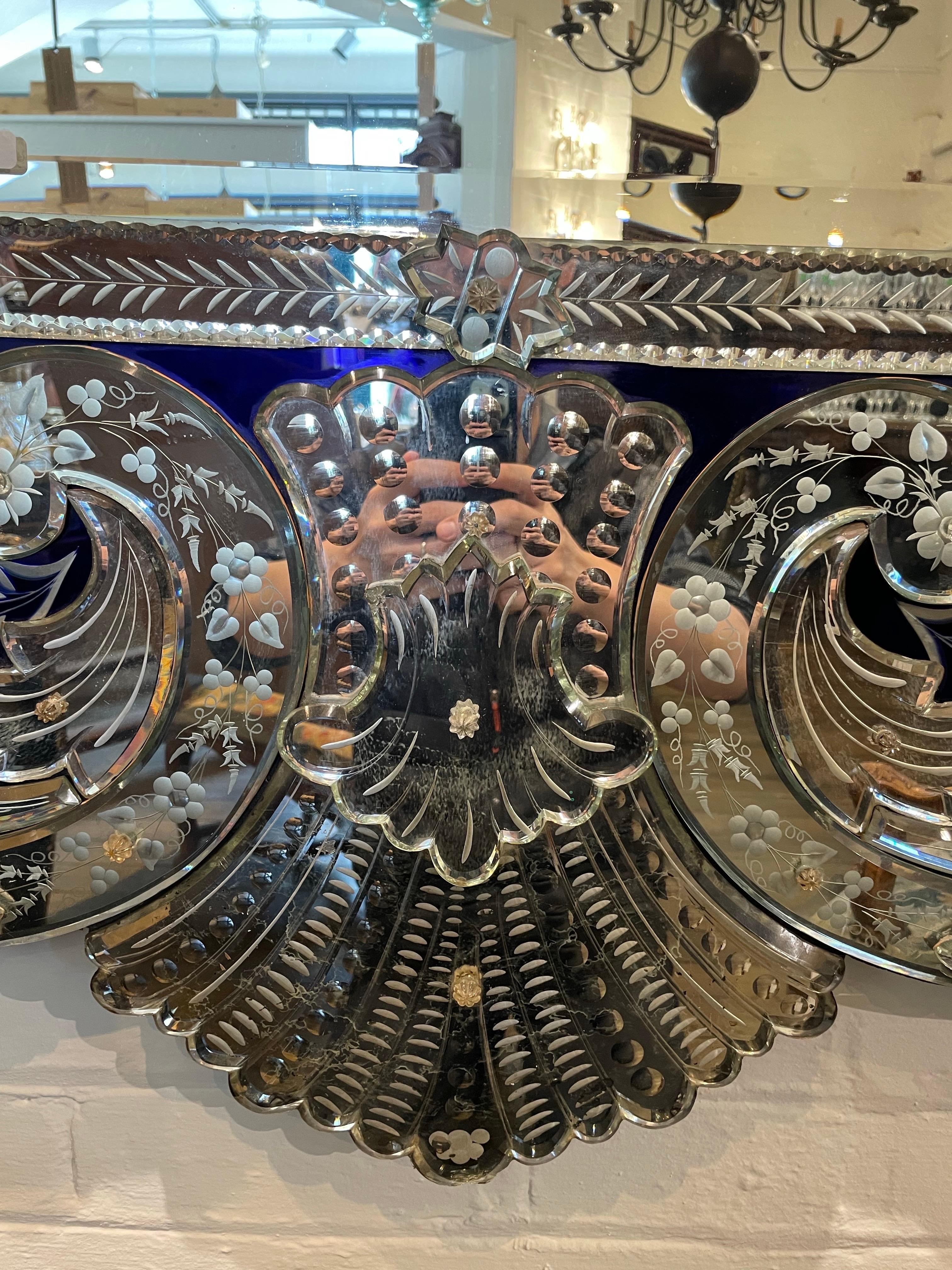 Impressionnant miroir vénitien, 19e siècle en vente 1