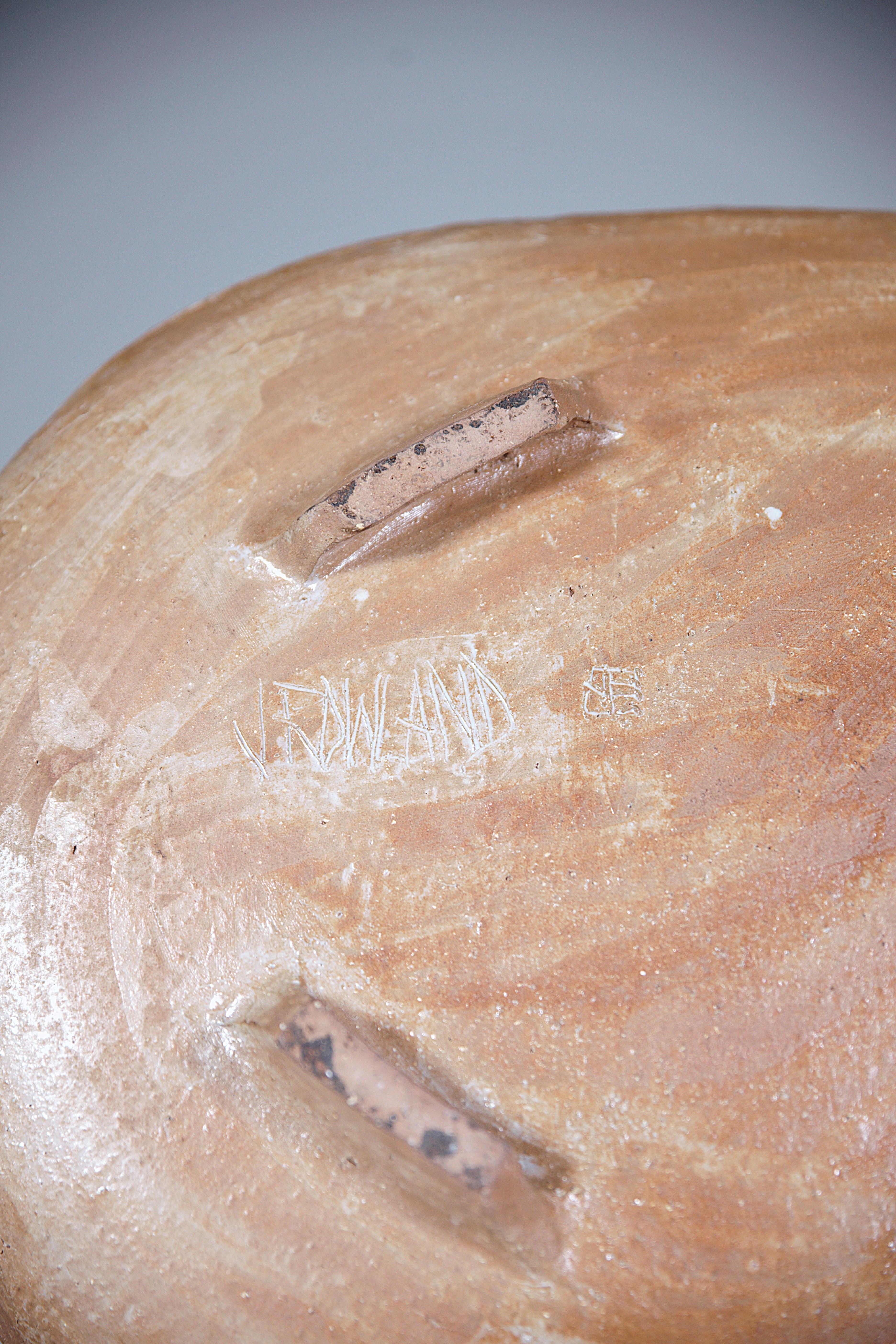 Impresionante Plato de Cerámica de Pared de Jo Rowland Atelier A Sant Vicens Francia Años 60 en venta 5
