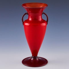 An Incamiciato Vetrerie Artistische Cirillo Maschio Glassworks Vase, 1934