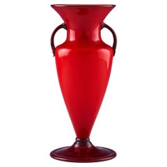 An Incamiciato Vetrerie Artistische Cirillo Maschio Glassworks Vase Designed1934