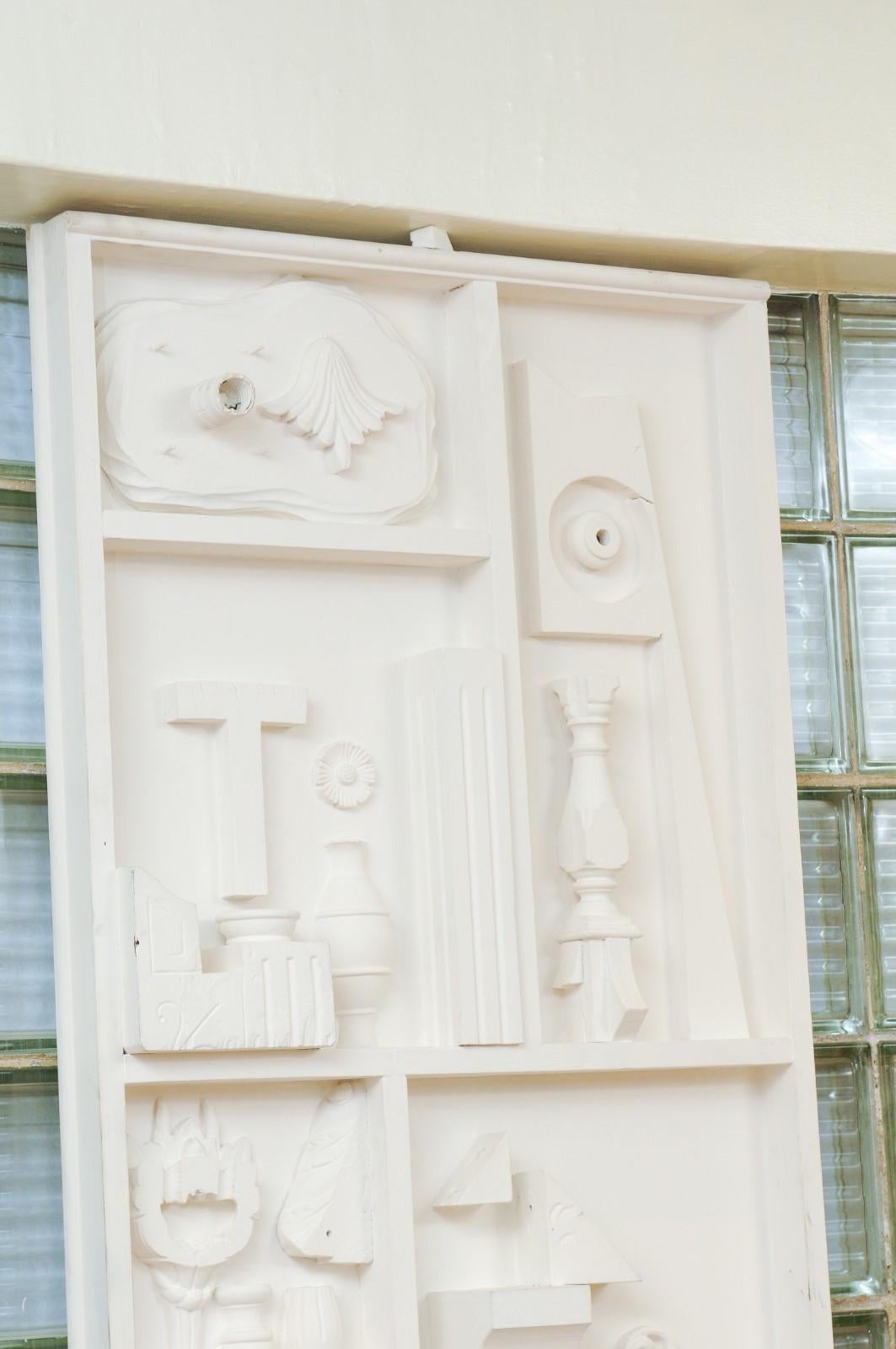 Late 20th Century Incredible Pair of Found Objects Sculpture Panels After Louise Nevelson For Sale