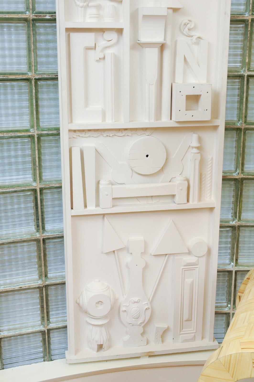 Wood Incredible Pair of Found Objects Sculpture Panels After Louise Nevelson For Sale