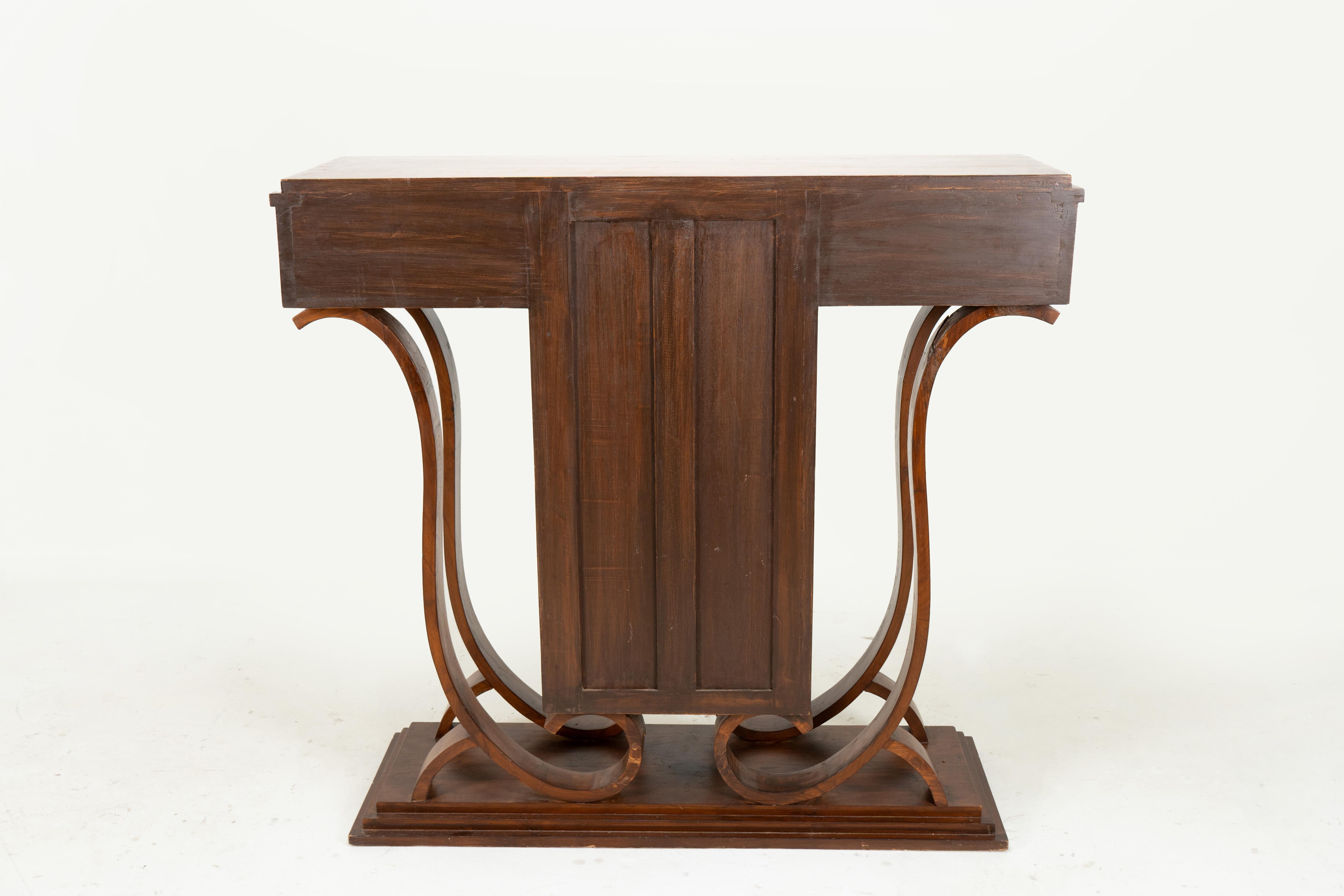 Teak An Indian Art Deco Console For Sale