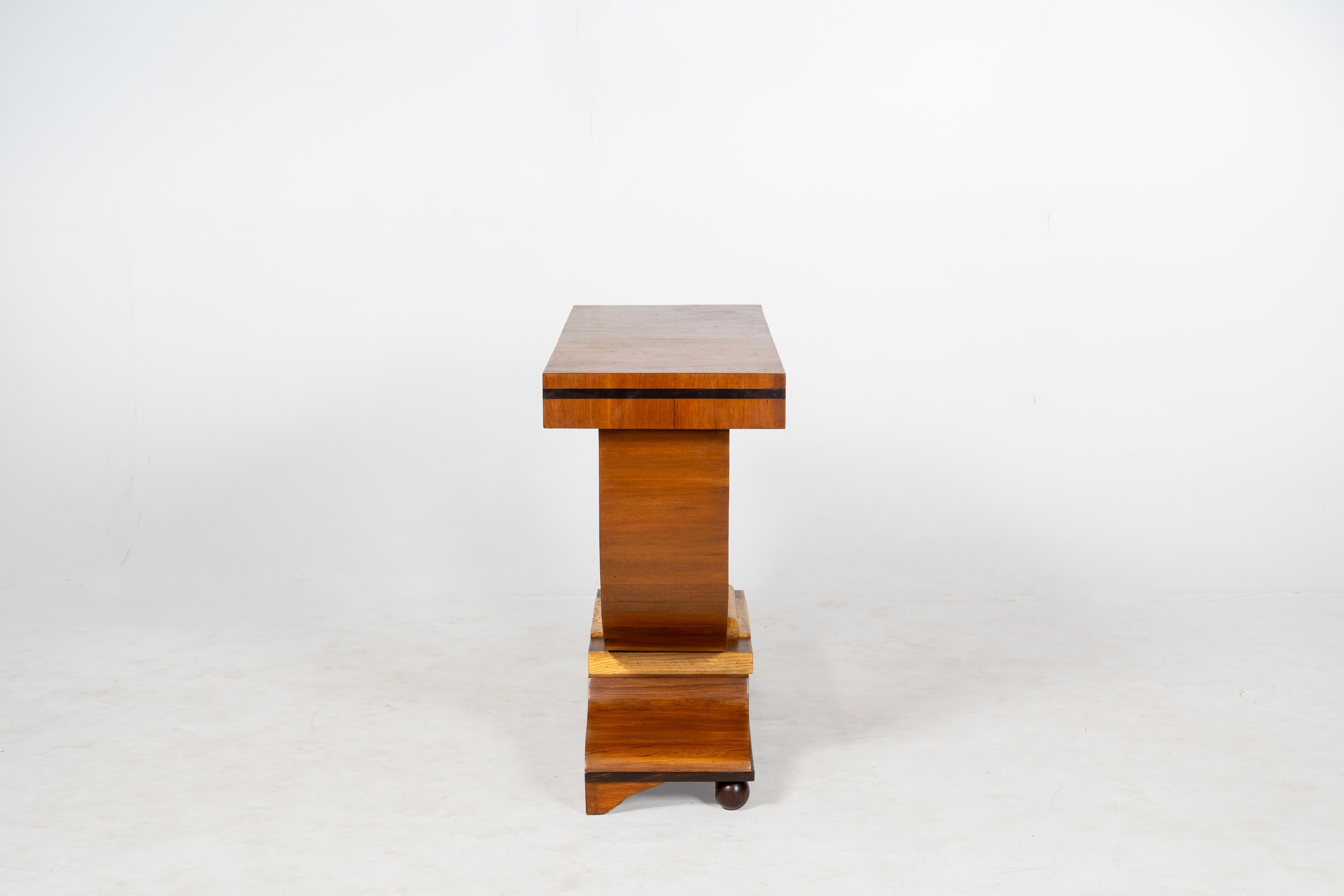Teak An Indian Art Deco Console Table For Sale