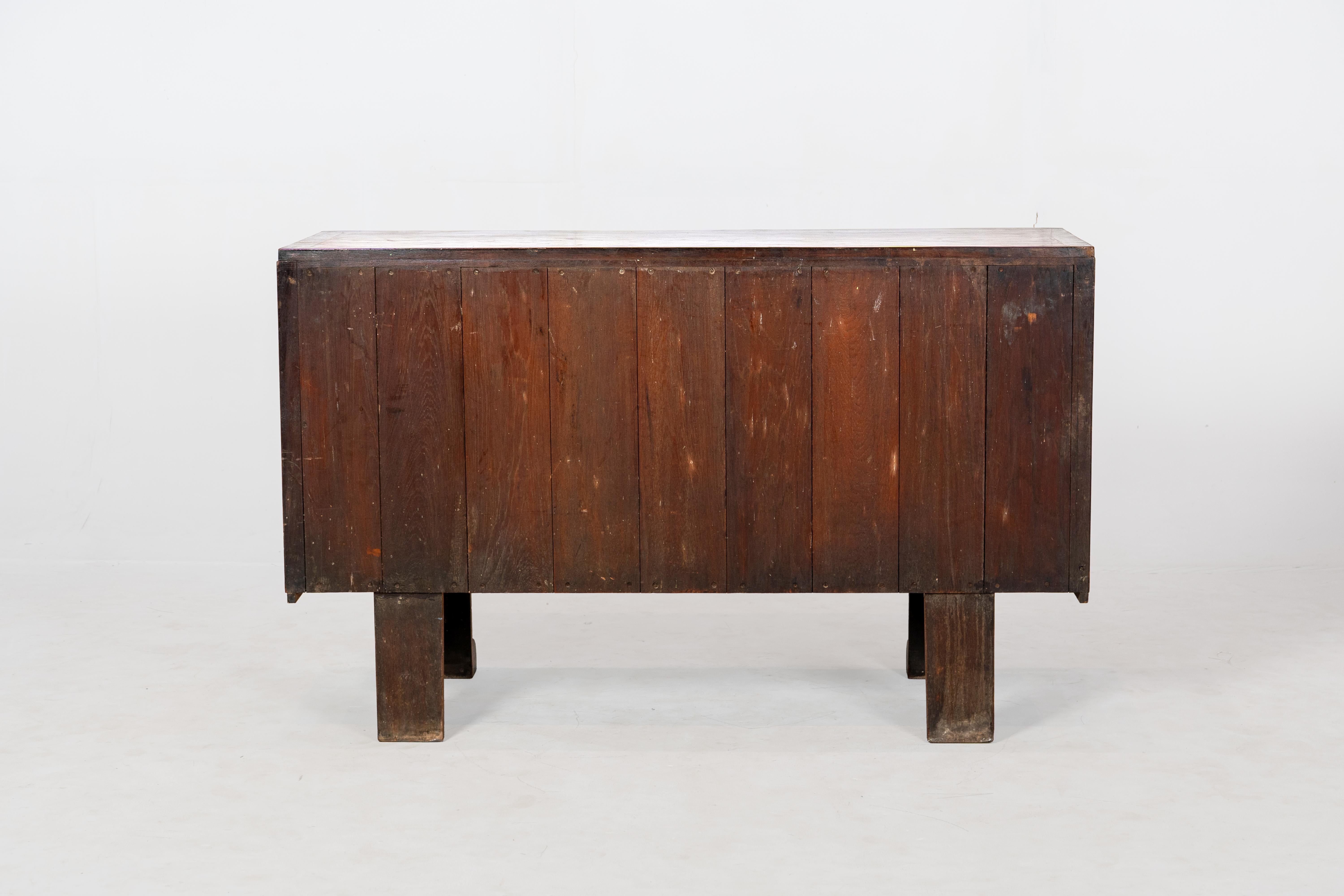 Teak An Indian Art Deco Console With Two-Tone Finish For Sale