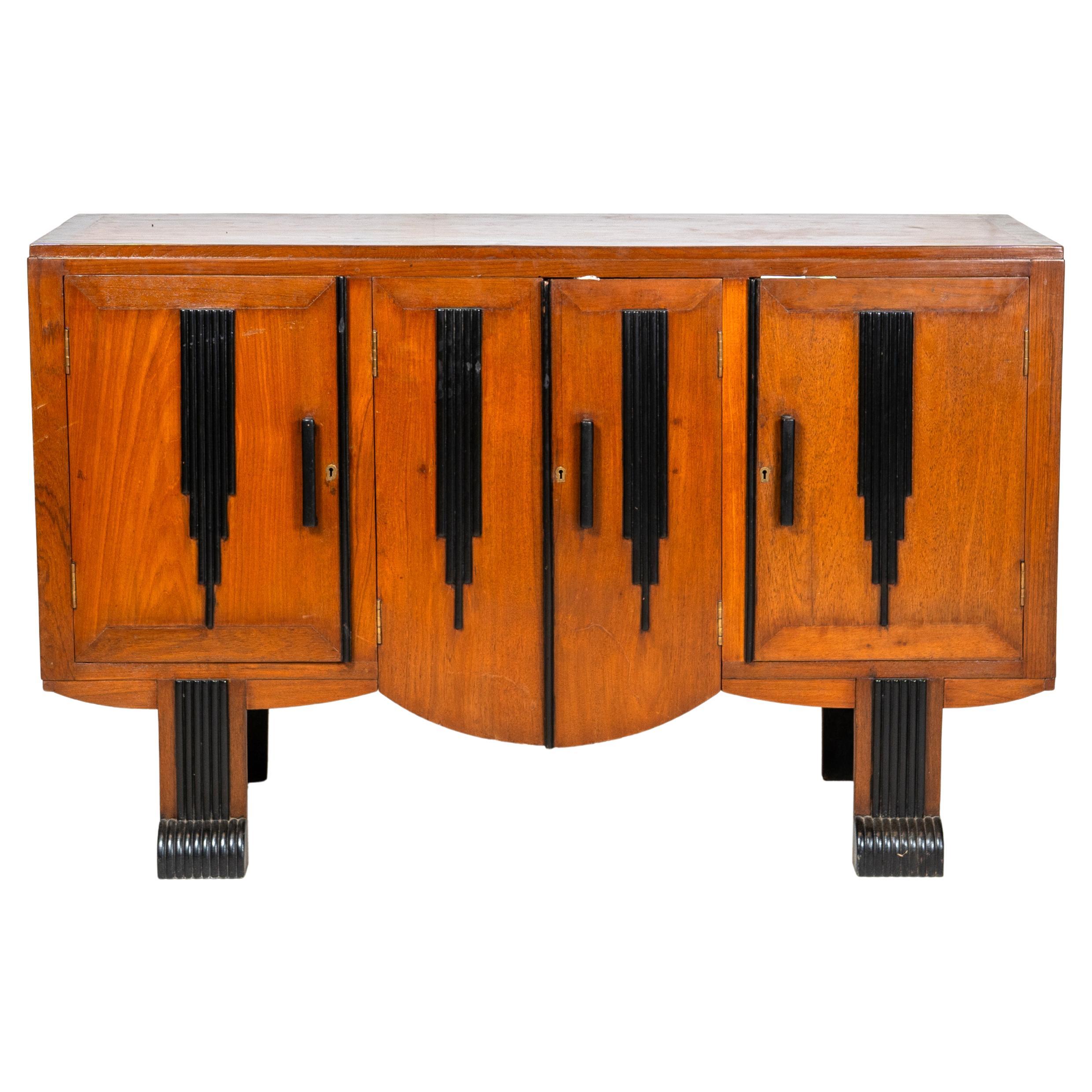 An Indian Art Deco Console With Two-Tone Finish