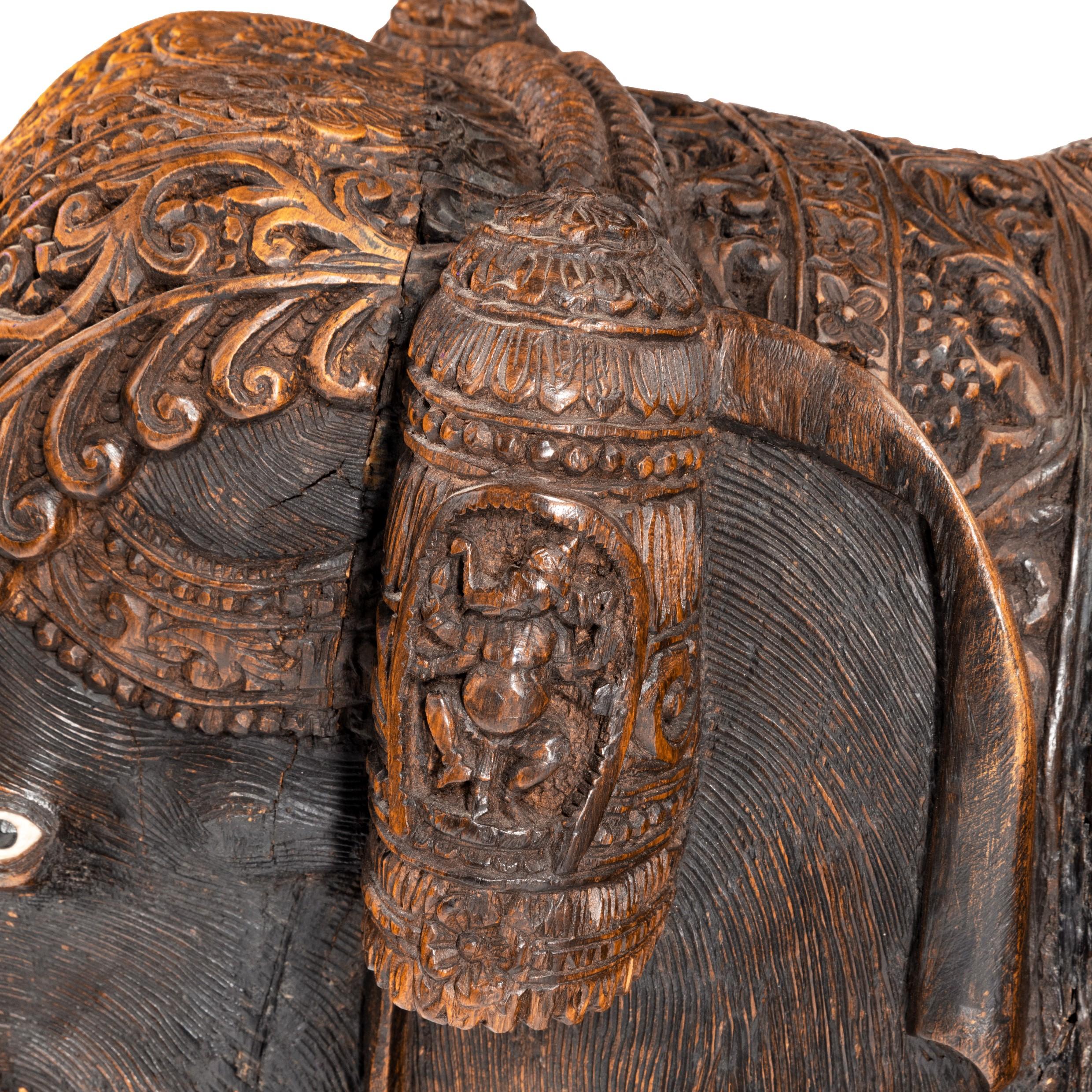 wooden elephant india