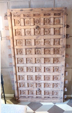 Indian Carved Wood Ceiling or Panel, 18th Century