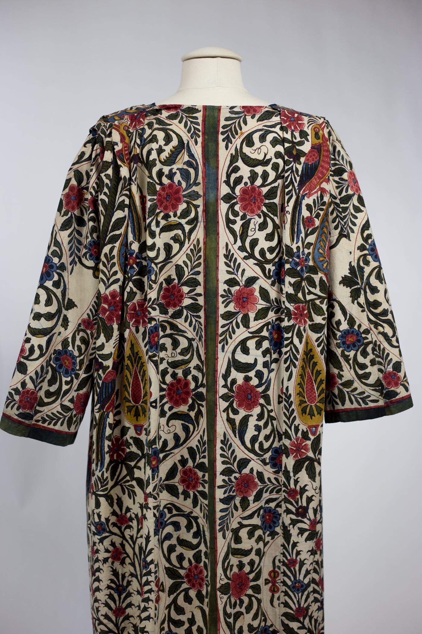  An Indian Painted Chintz Kaftan Dress From a Tree of Life Hanging Circa 1830 3