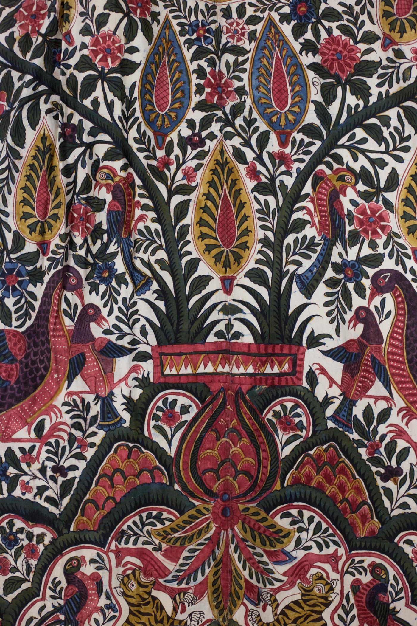 An Indian Painted Chintz Kaftan Dress From a Tree of Life Hanging Circa 1830 12