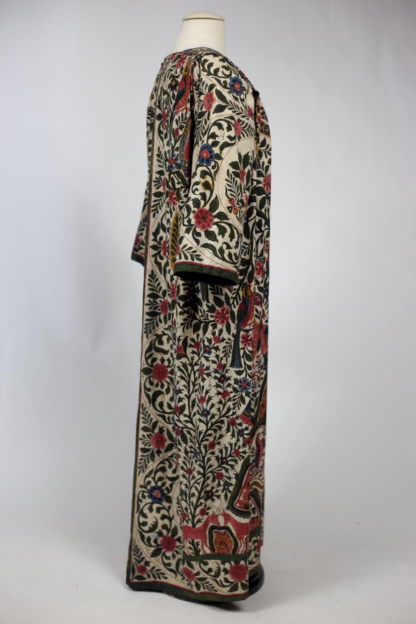 black indian chintz floral dress