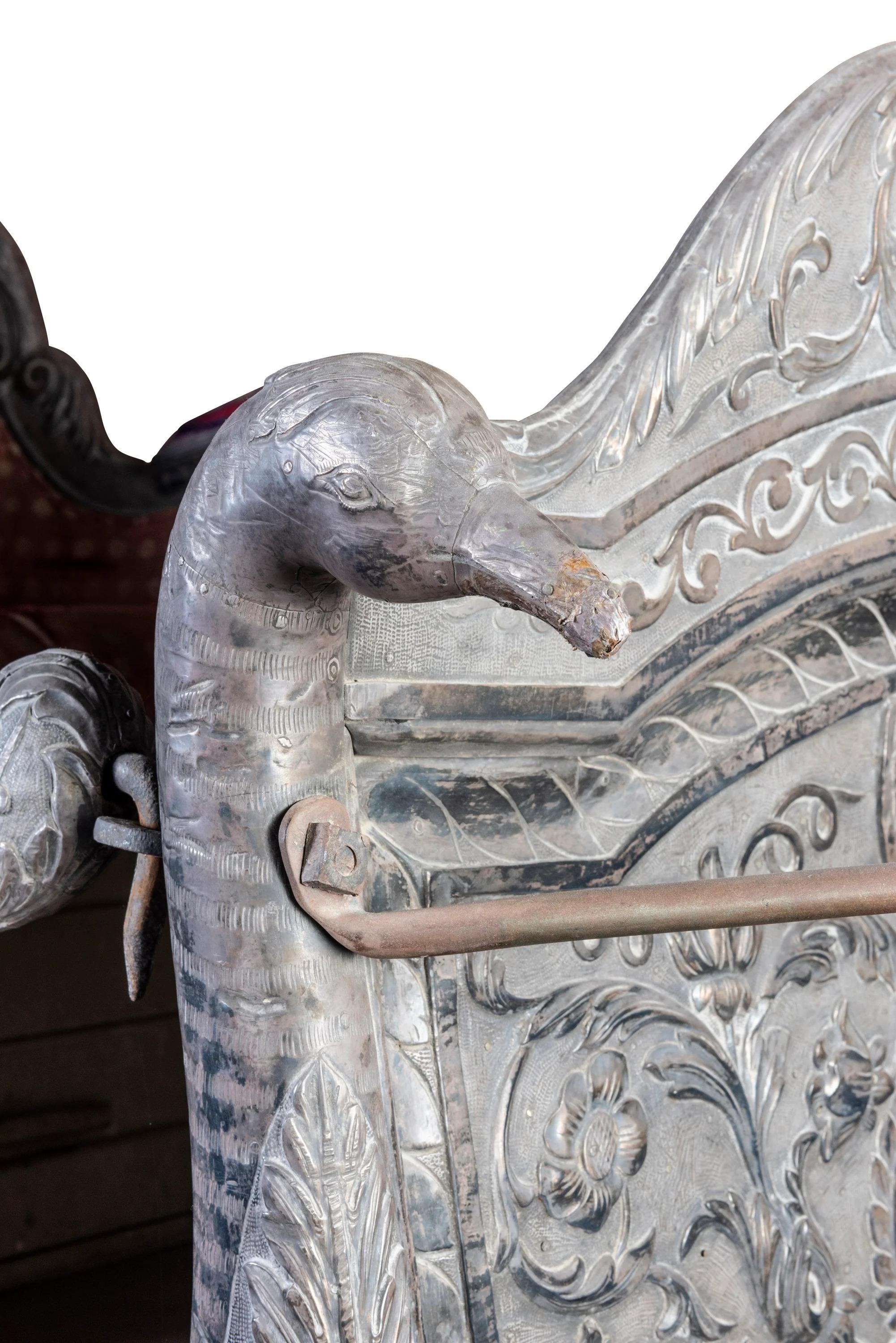 Wood An Indian Silver Foil Overlaid Palaquin, Early 19th Century For Sale