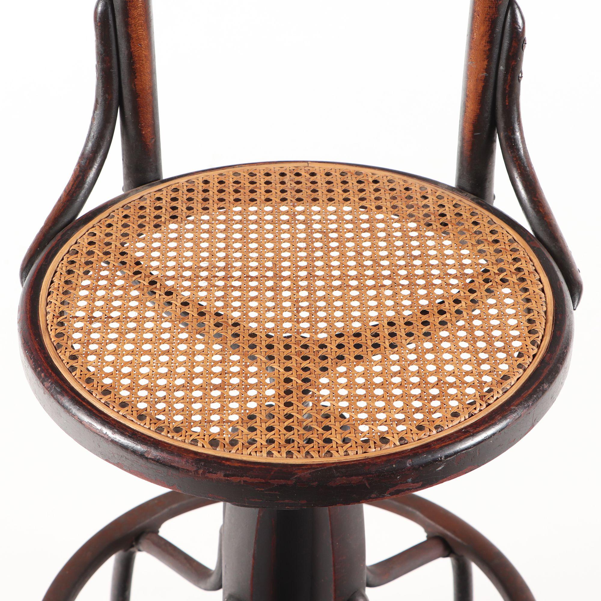 Mid-20th Century Industrial Swivel Stool or Telephone Operator's Chair, circa 1930
